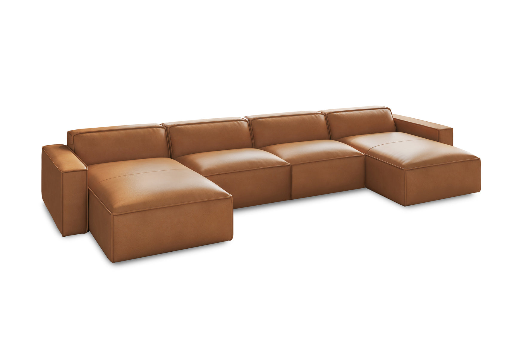 Nathan Leather Modular Sectional Lounge