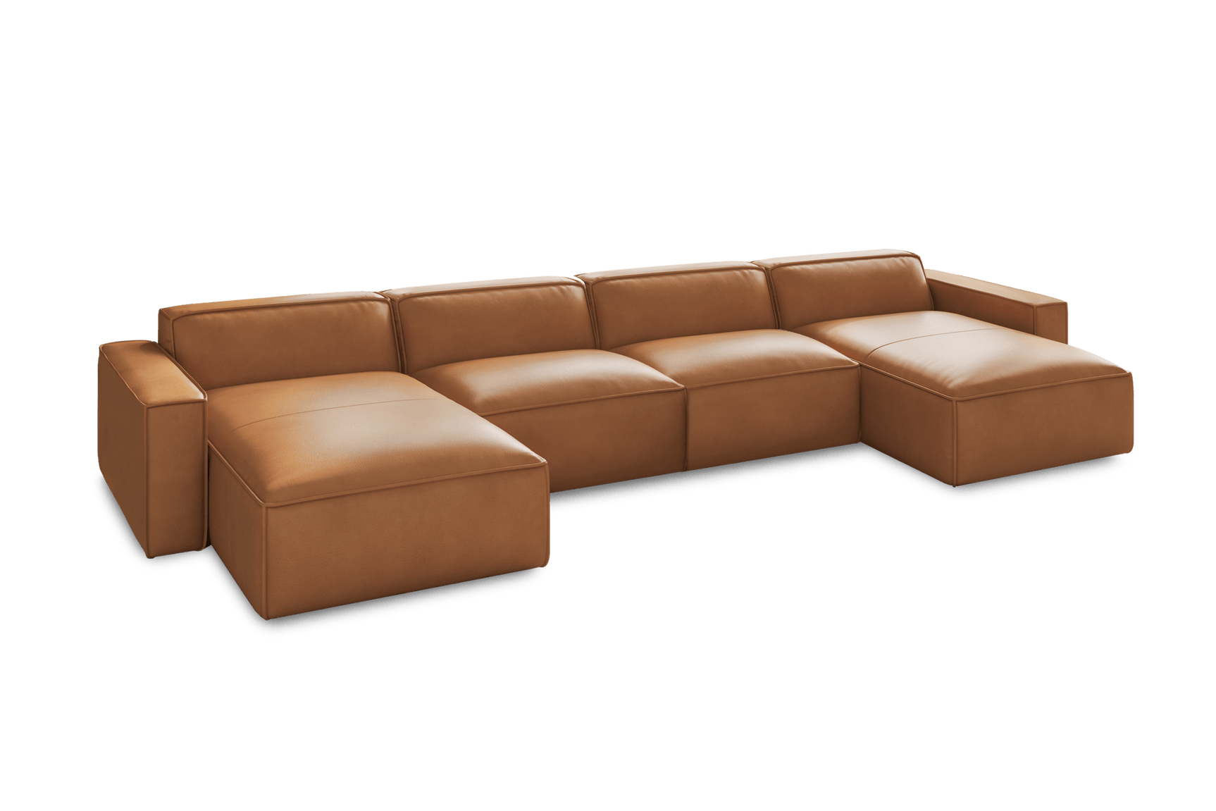 Nathan Leather Modular Sectional Lounge