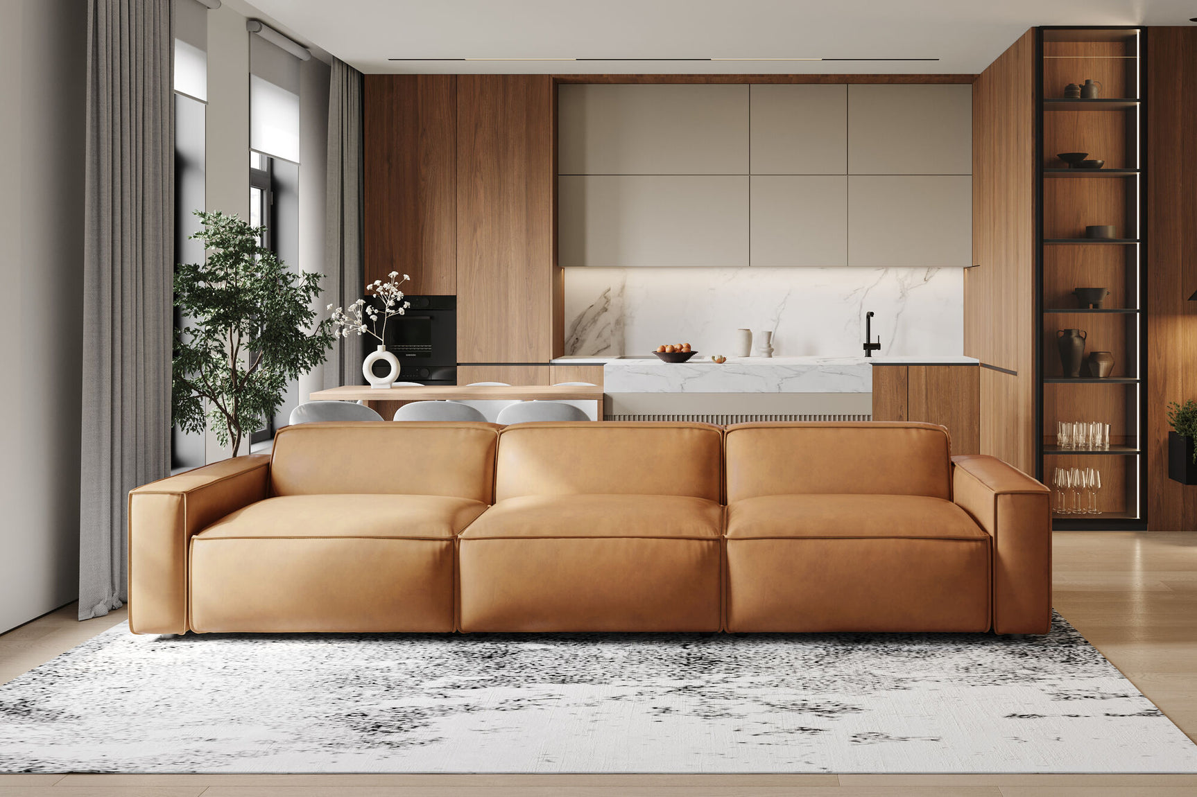 Nathan Leather Modular Lounge