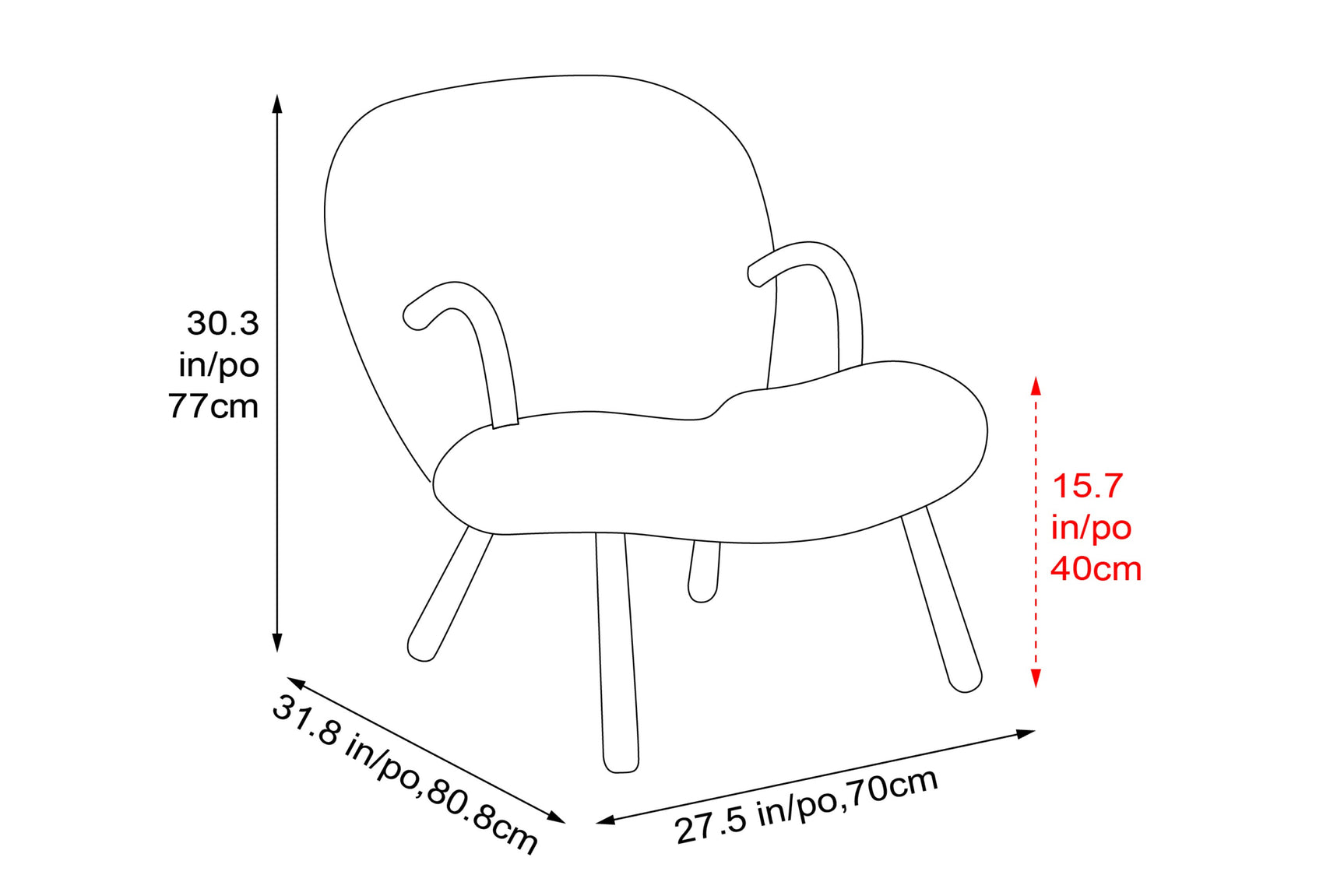 Nova Faux Sheepskin Accent Chair