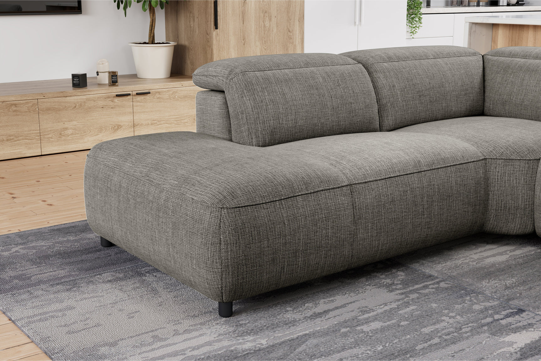 Octavia Fabric Reclining Corner Sectional Cloud Lounge