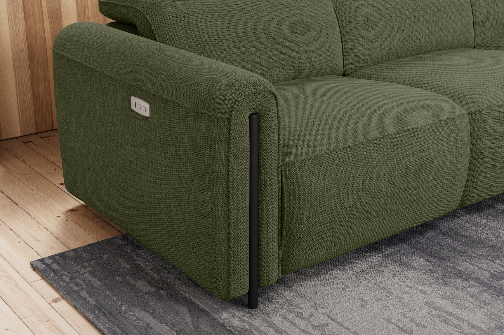 Octavia Fabric Reclining Corner Sectional Cloud Lounge