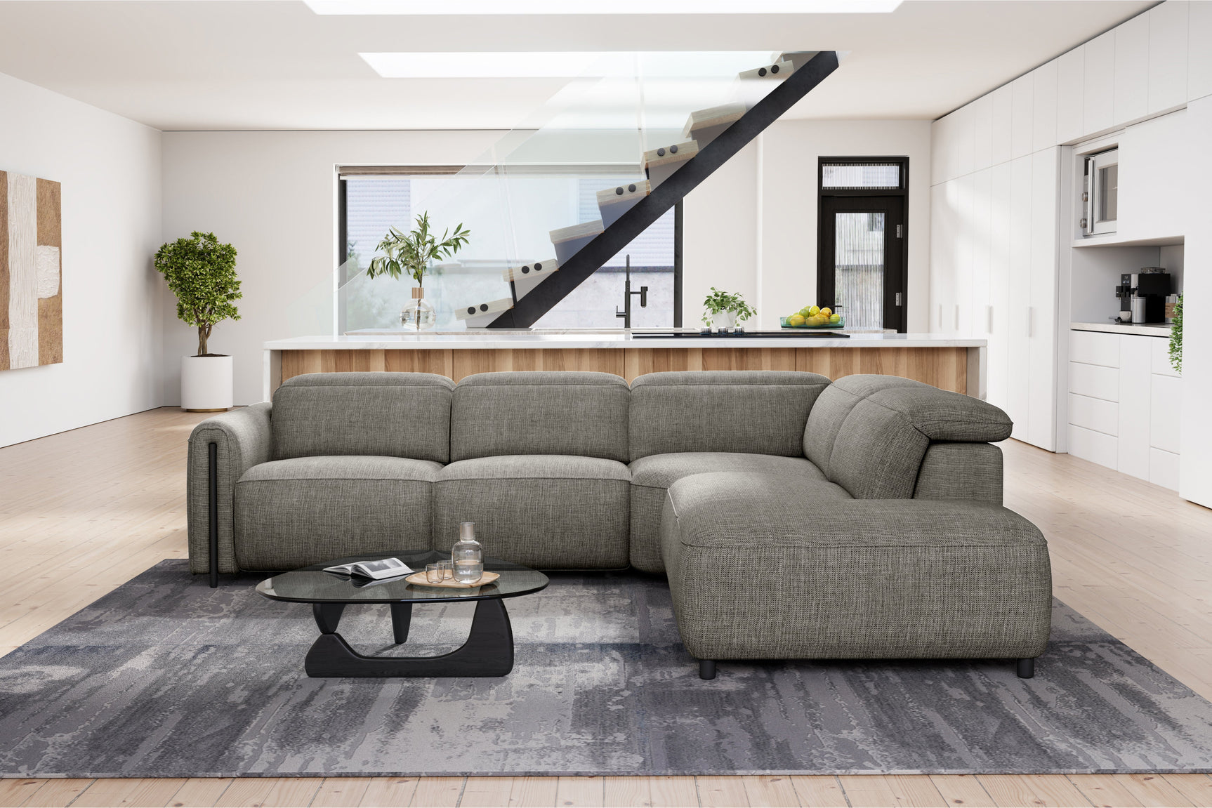 Octavia Fabric Reclining Corner Sectional Cloud Lounge