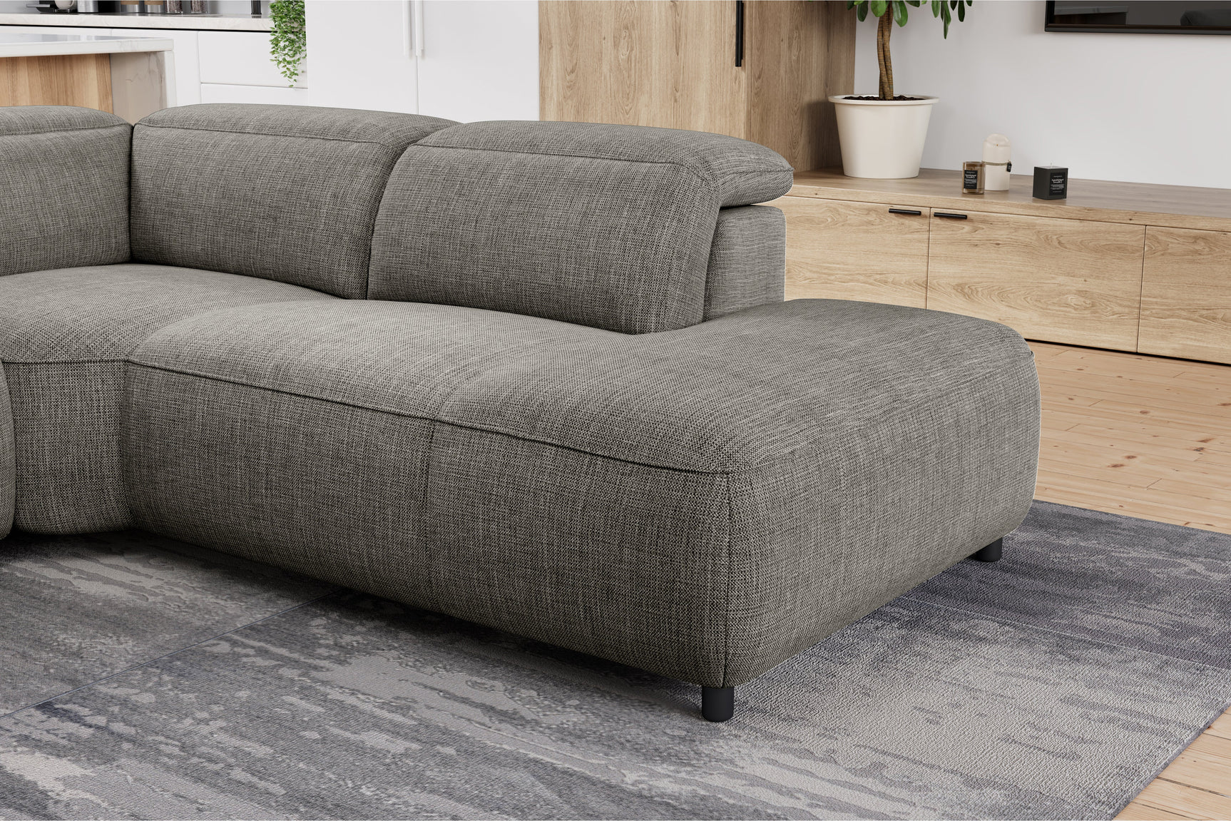 Octavia Fabric Reclining Corner Sectional Cloud Lounge