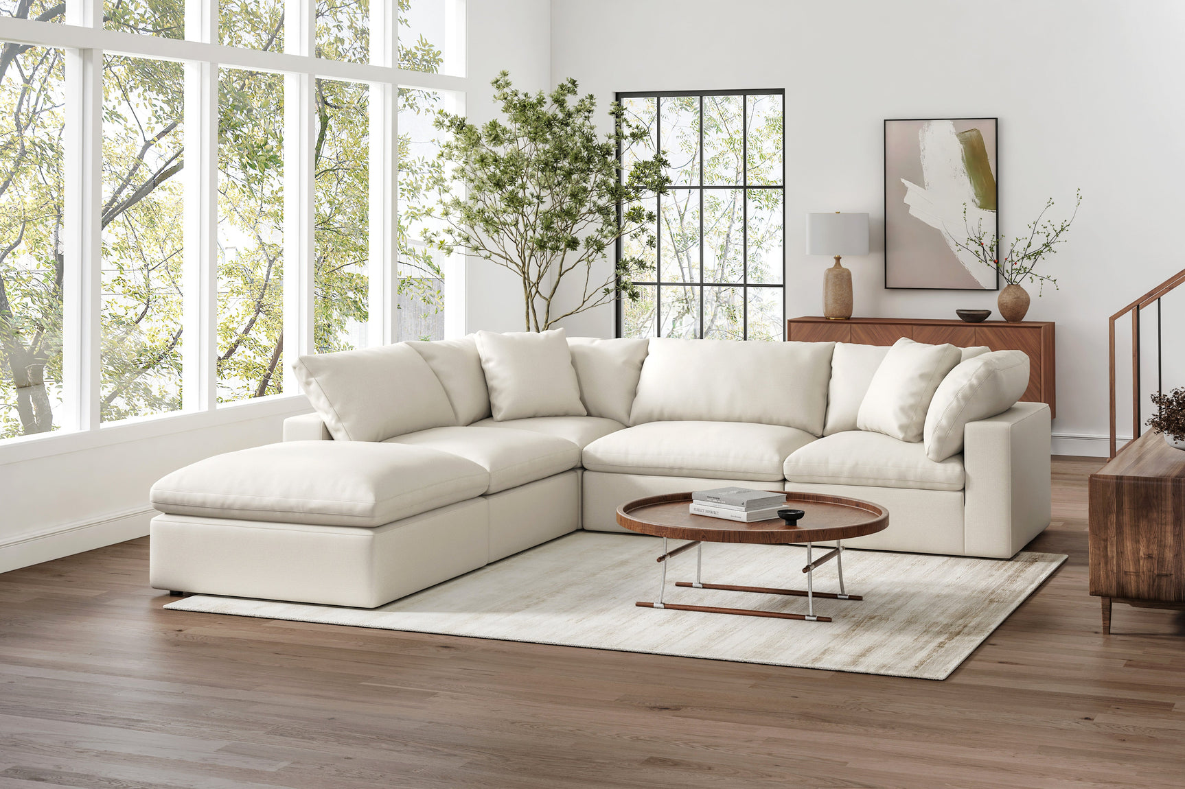 Ophelia Fabric Modular Sectional Lounge