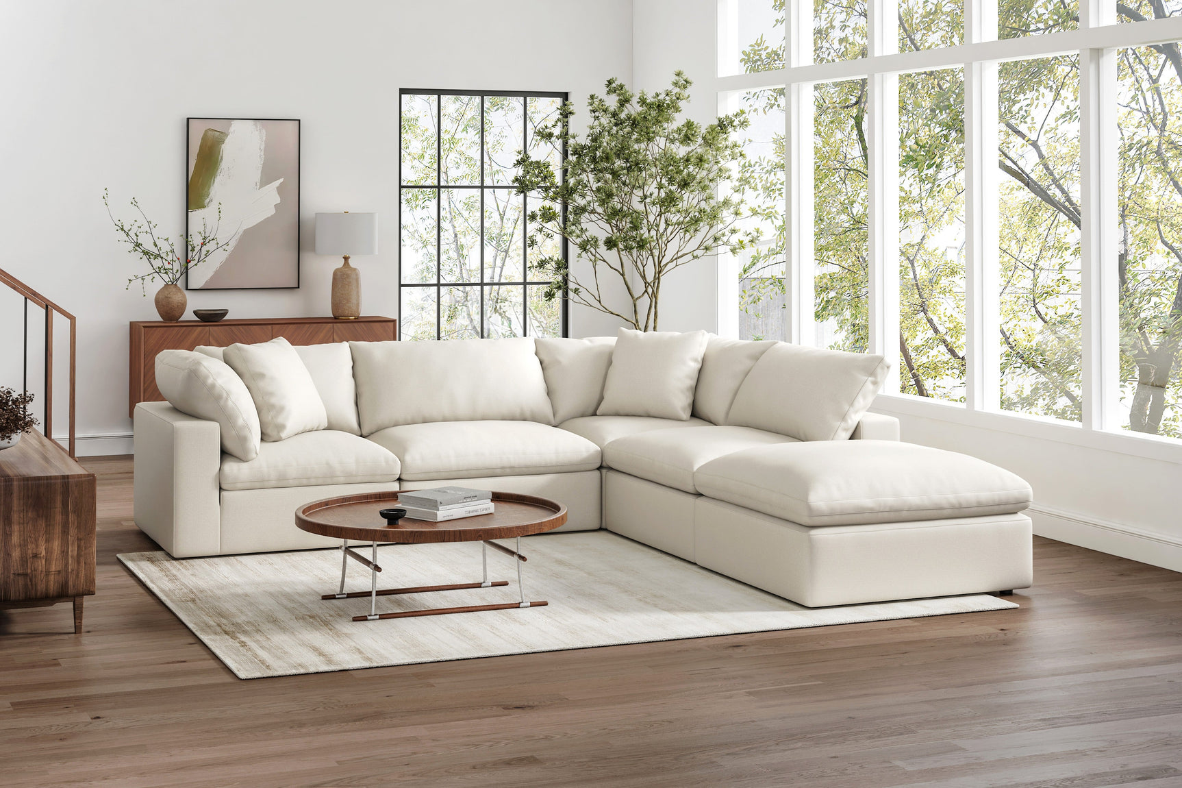 Ophelia Fabric Modular Sectional Lounge