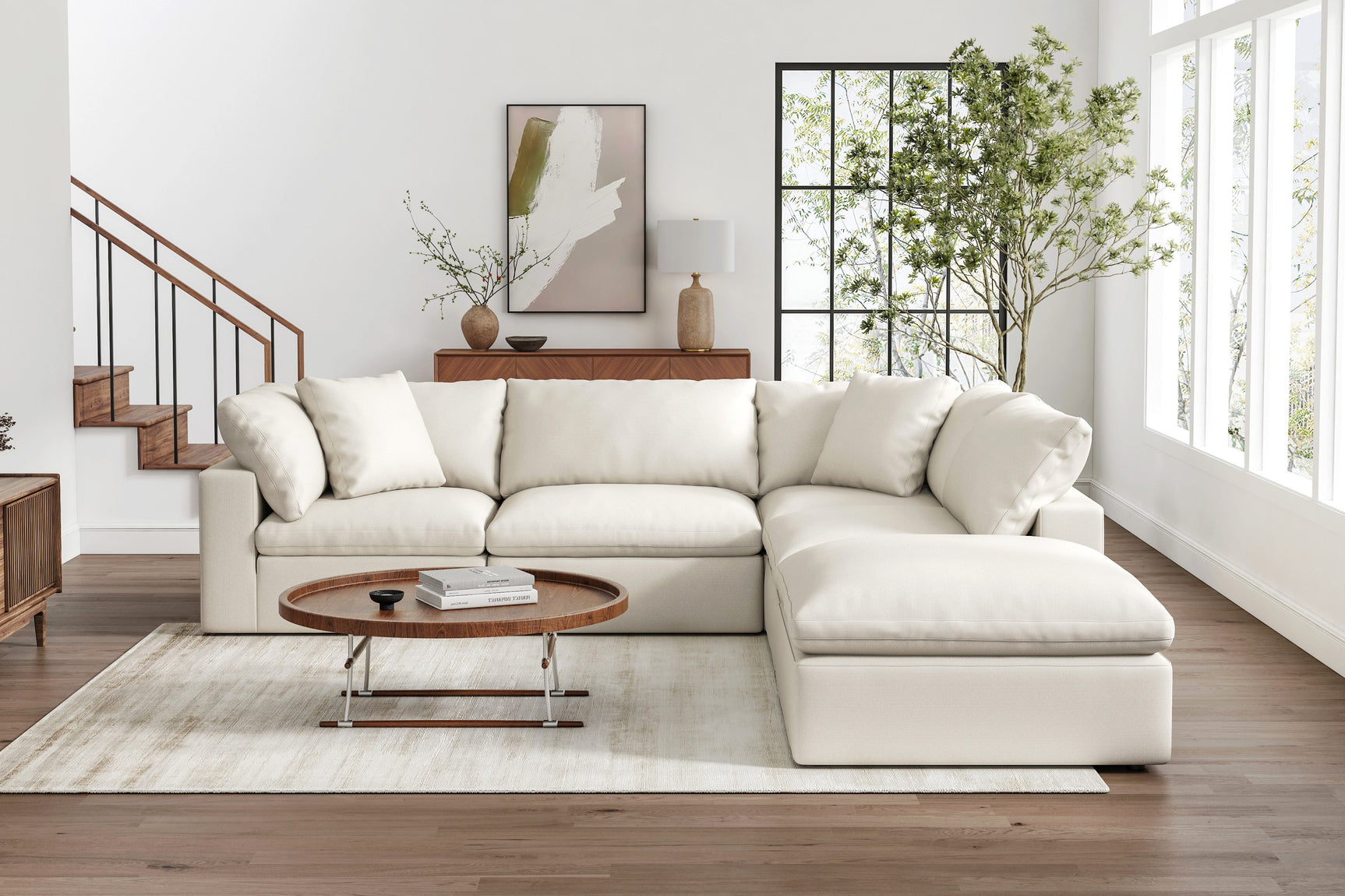 Ophelia Fabric Modular Sectional Lounge