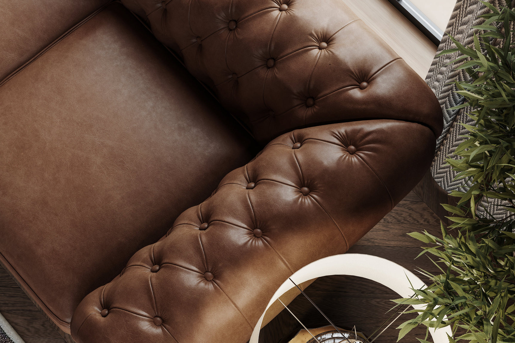 Parma Leather Chesterfield Lounge