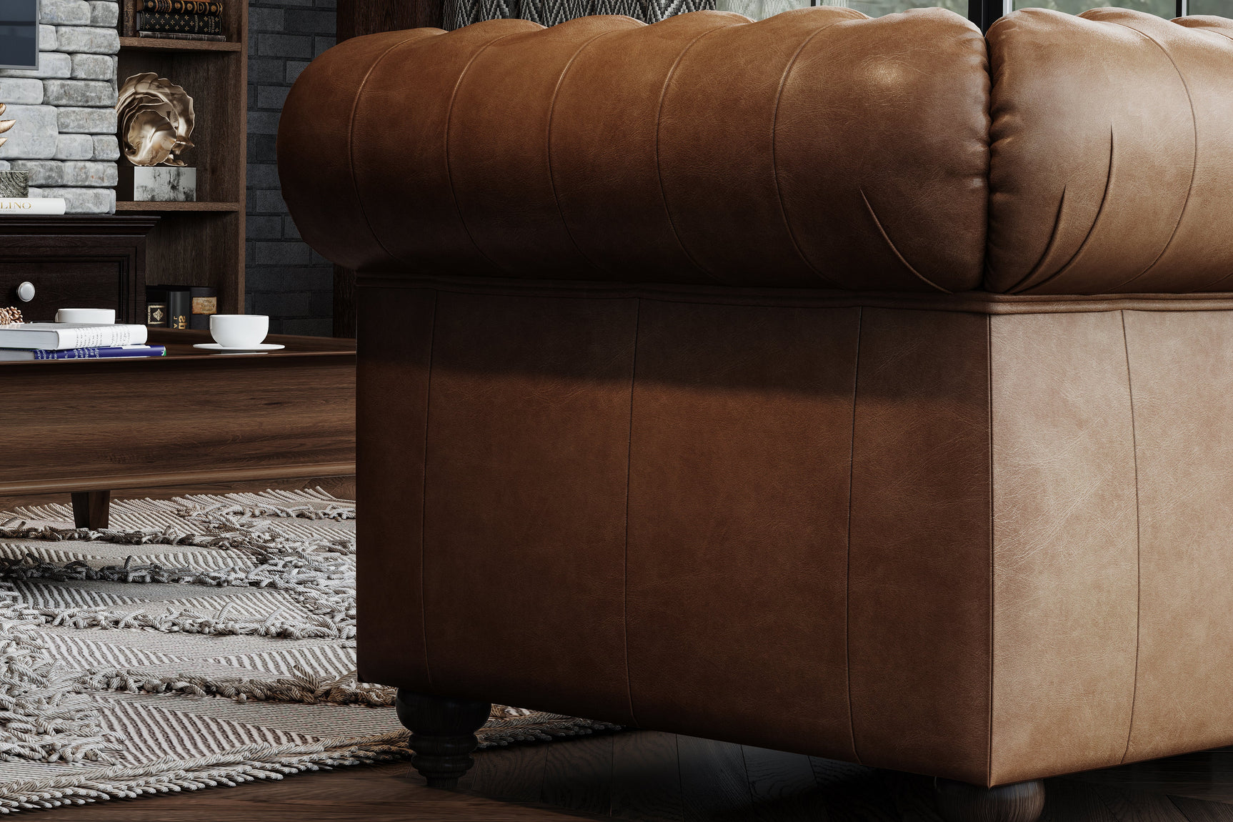 Parma Leather Chesterfield Lounge