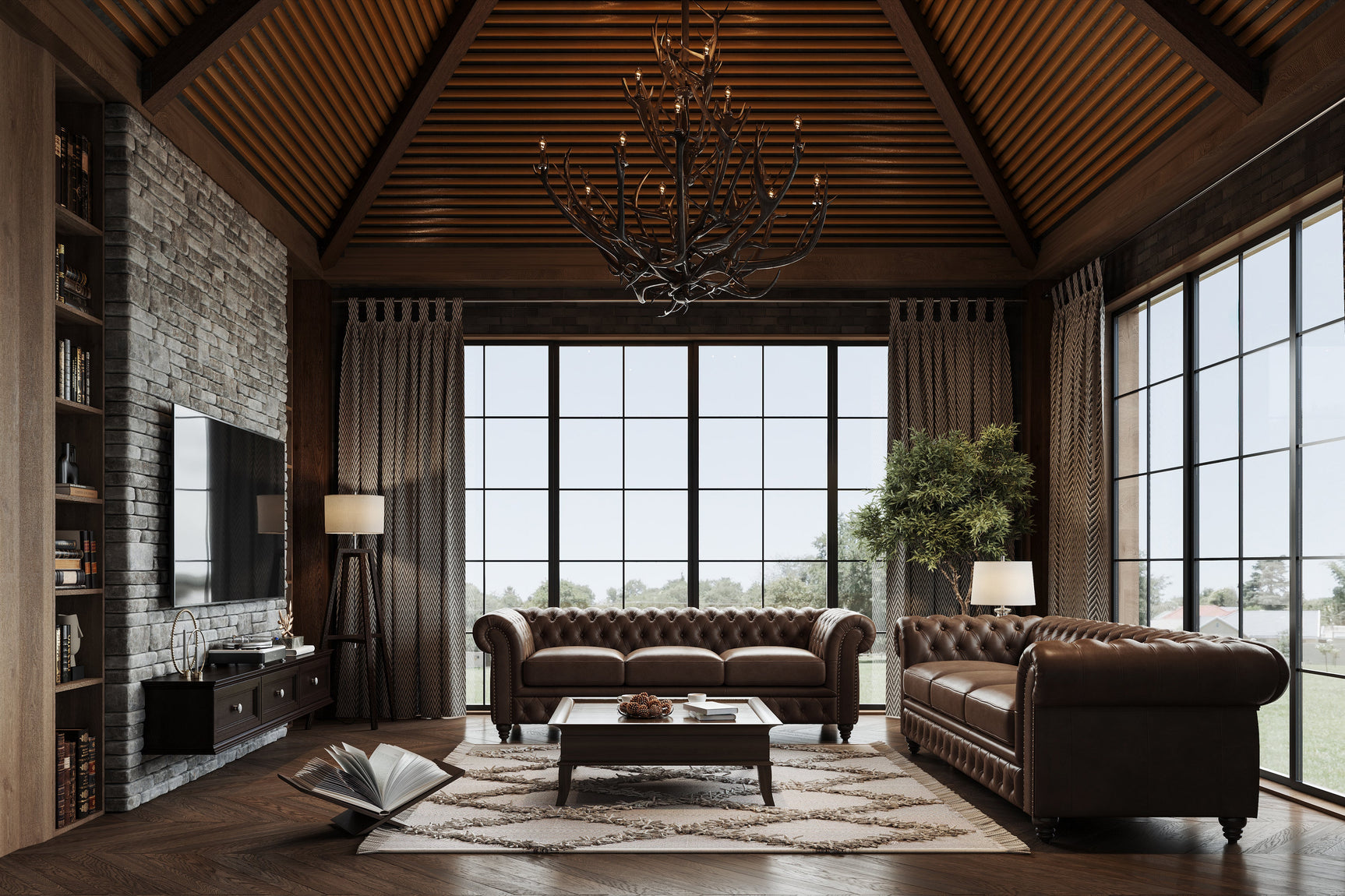 Parma Leather Chesterfield Lounge