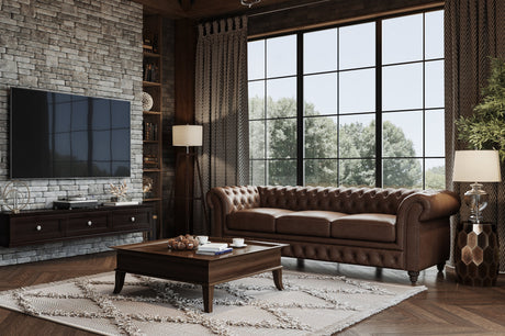 Parma Leather Chesterfield Lounge