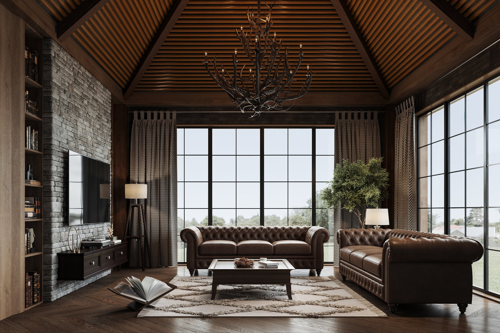 Parma Leather Chesterfield Lounge