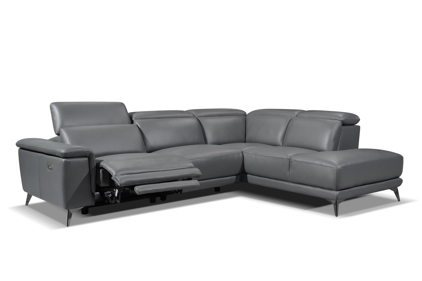 Pista Leather Reclining Sectional Lounge