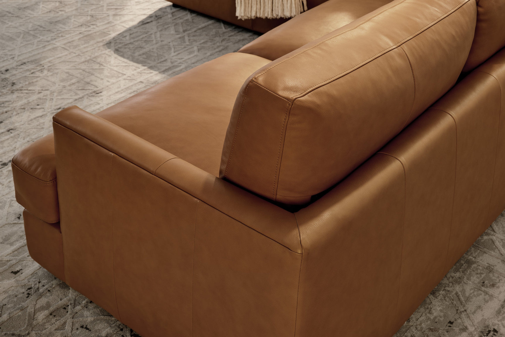 Serena Leather Sectional Lounge