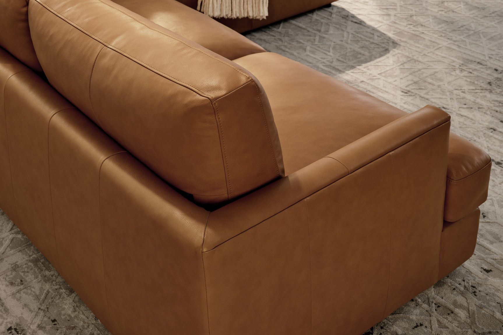 Serena Leather Sectional Lounge