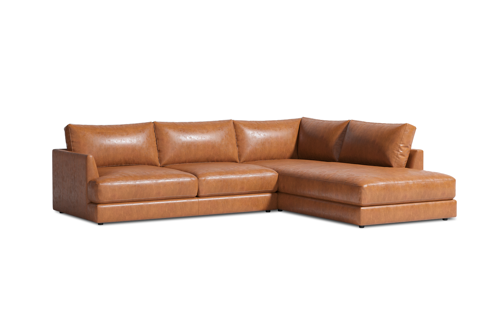 Serena Leather Sectional Lounge