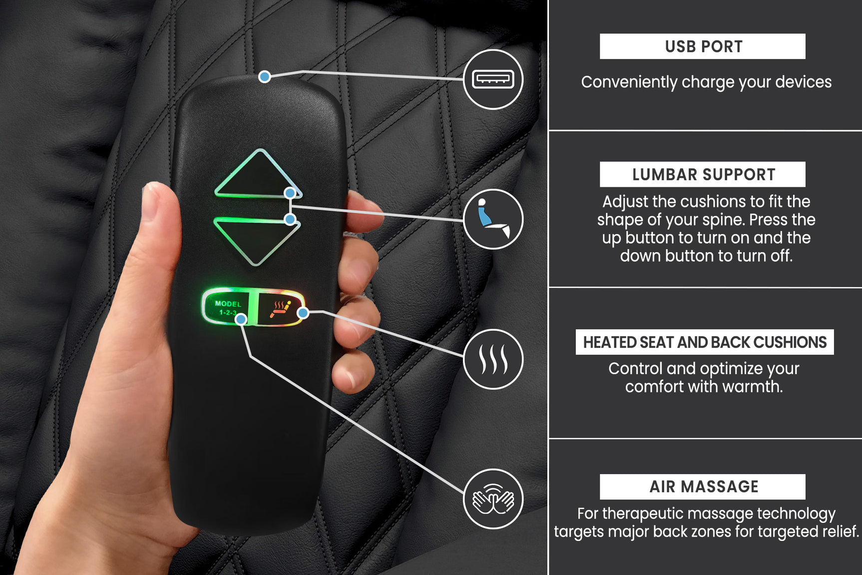 Tuscany Luxury Float™ Zero Gravity Heat & Massage Home Theater Lounge