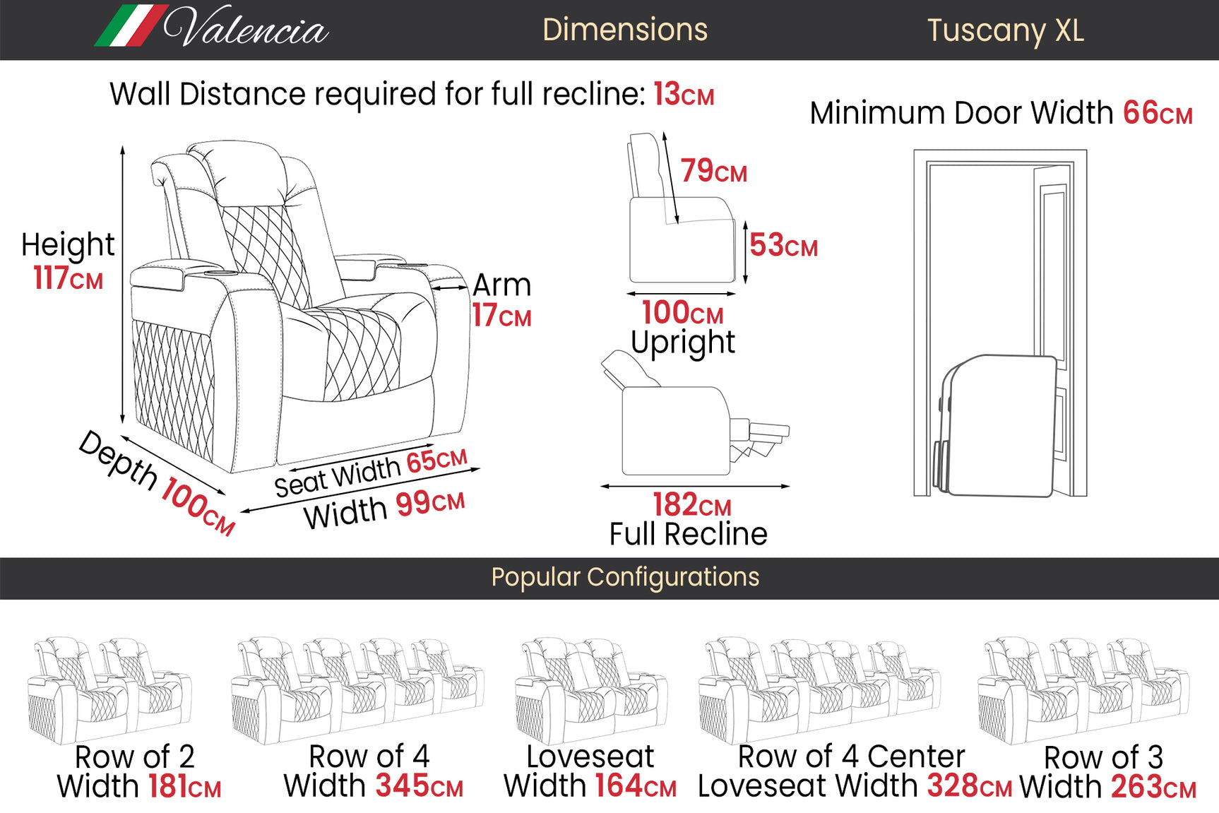 Tuscany XL Ultimate Home Theater Lounge