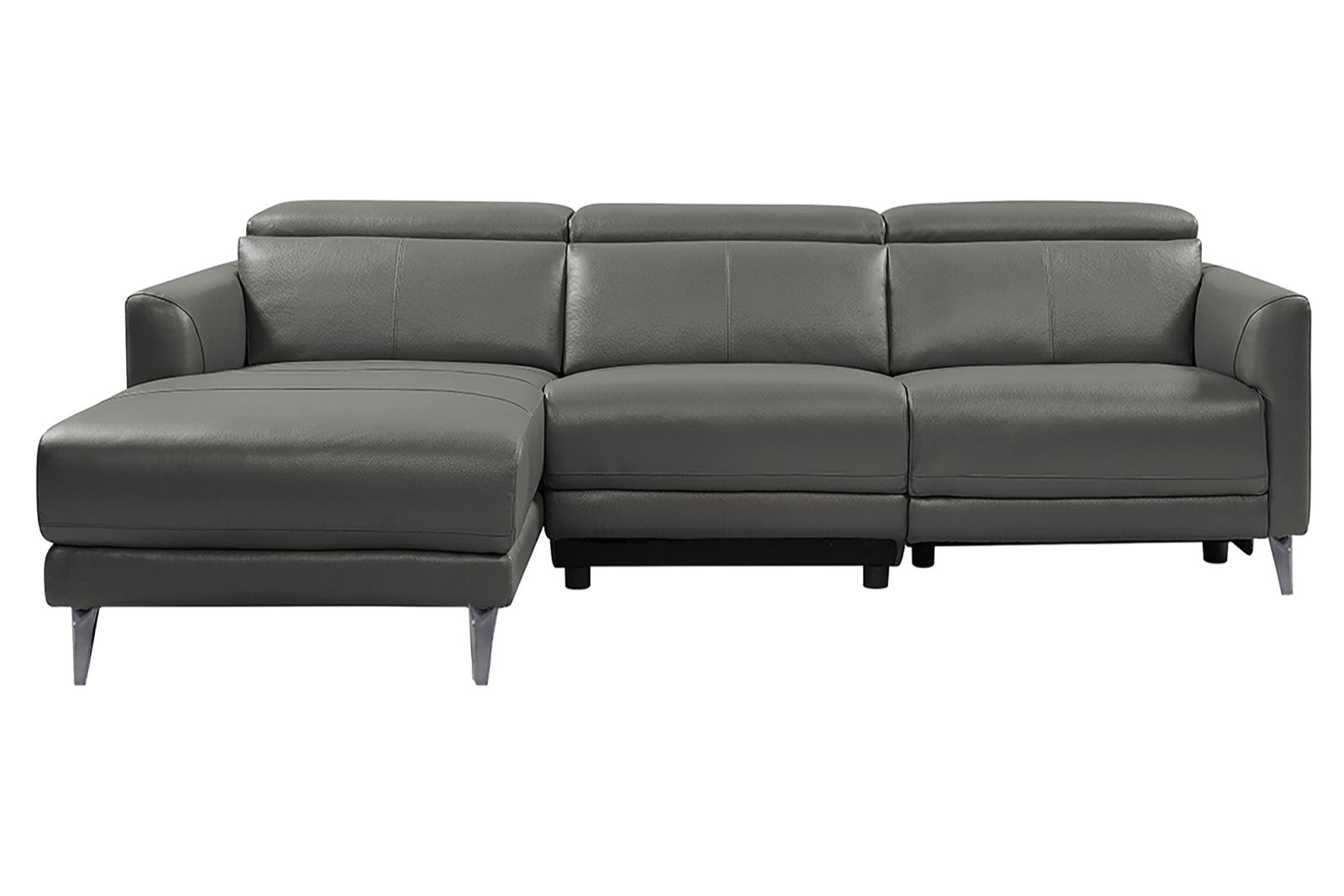 Andria Leather Reclining Sectional Lounge