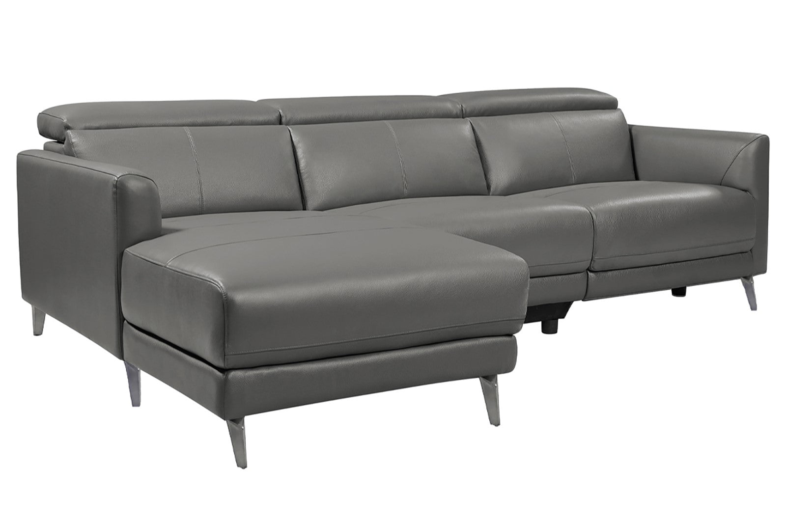 Andria Leather Reclining Sectional Lounge
