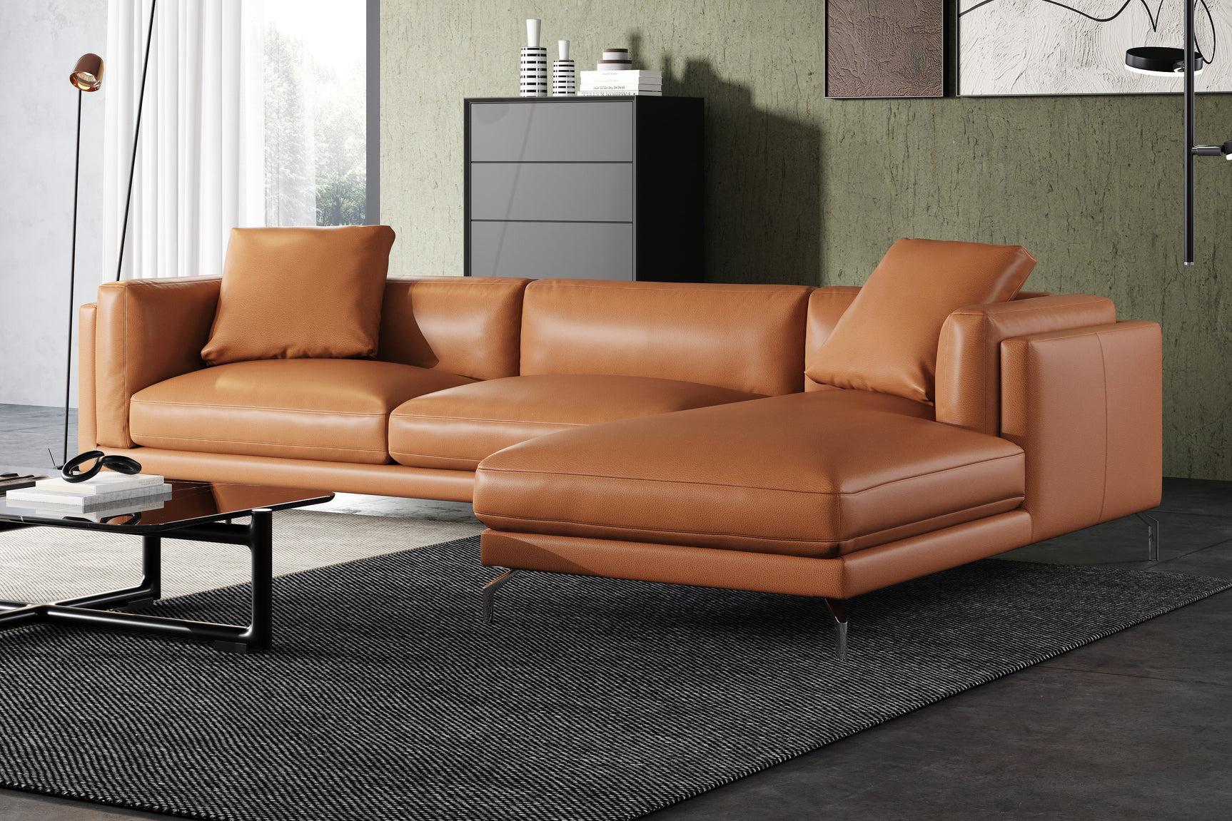 Zadar Leather Sectional Lounge