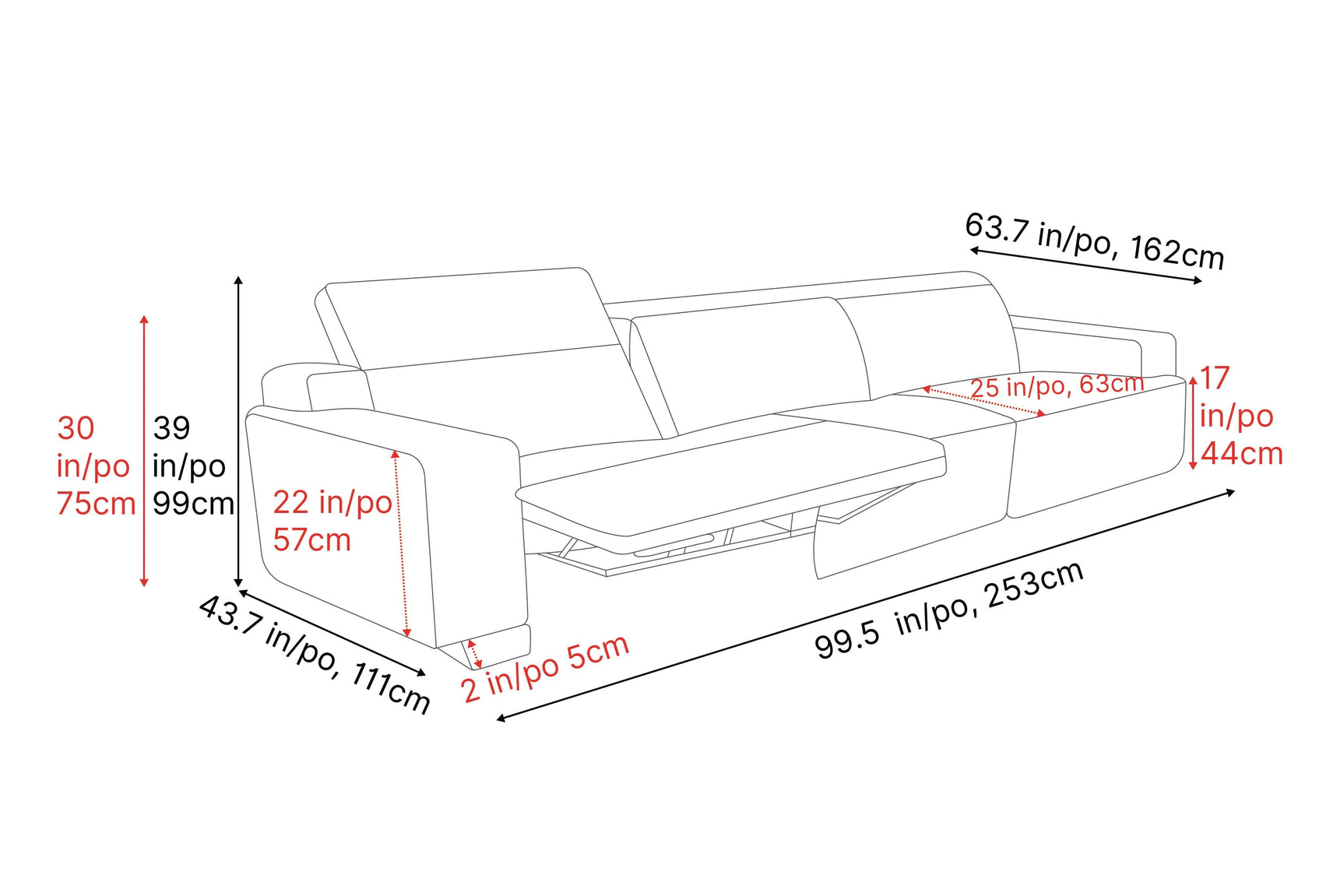 Valentina Leather Recliner Lounge