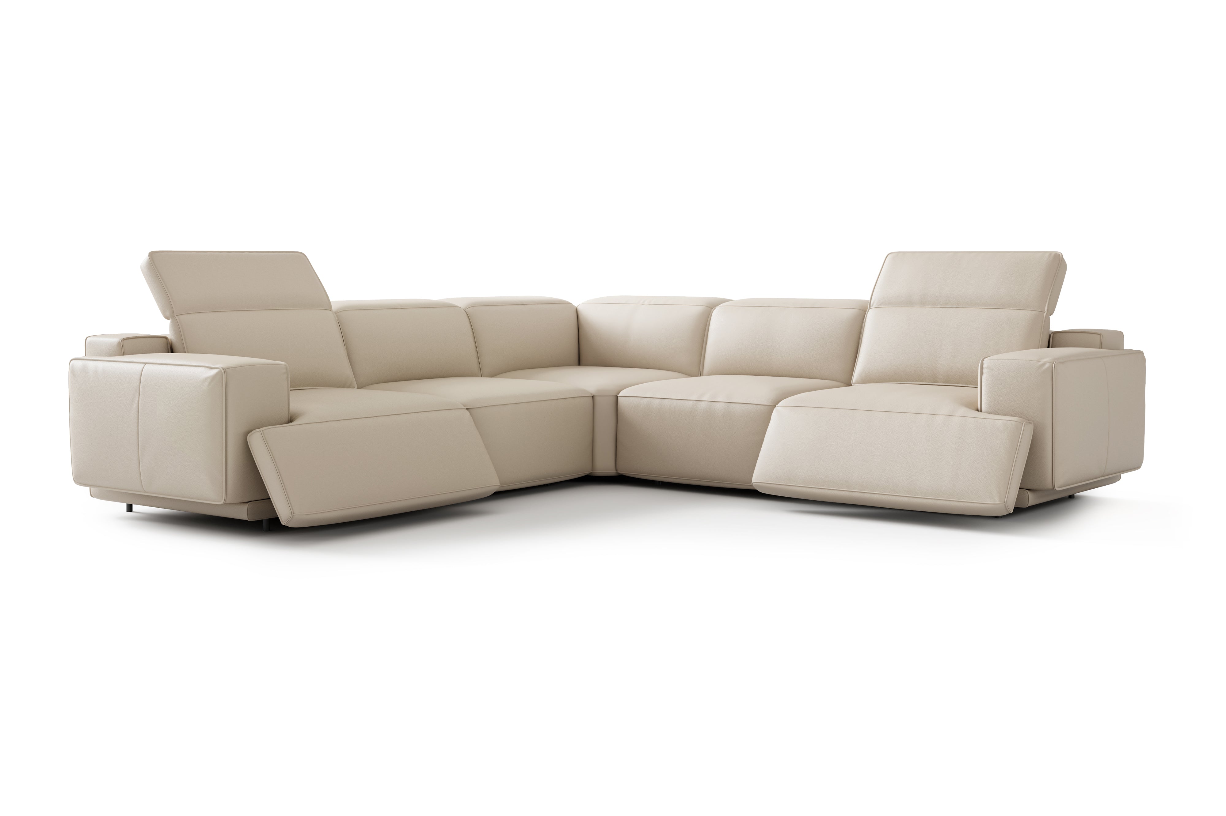 Valentina Leather Corner Recliner Sectional