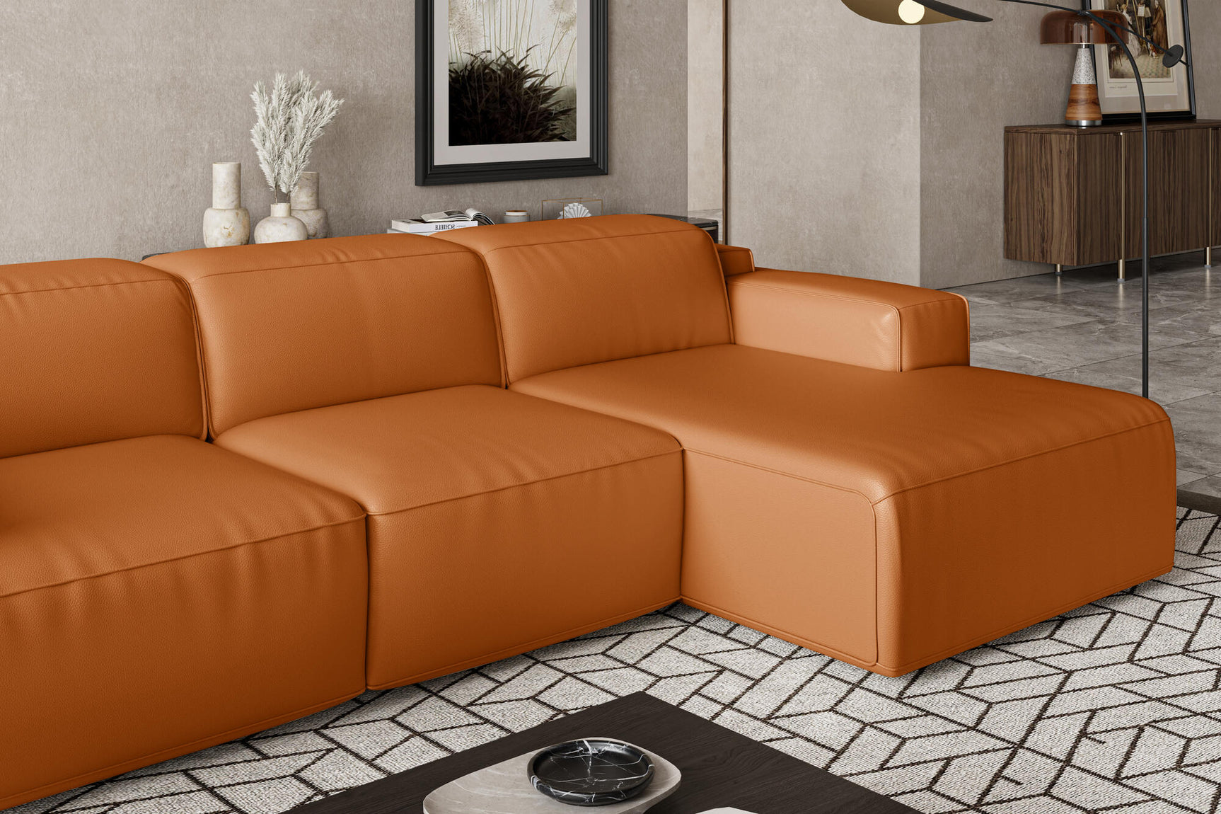 Valentina Leather Recliner Sectional Lounge