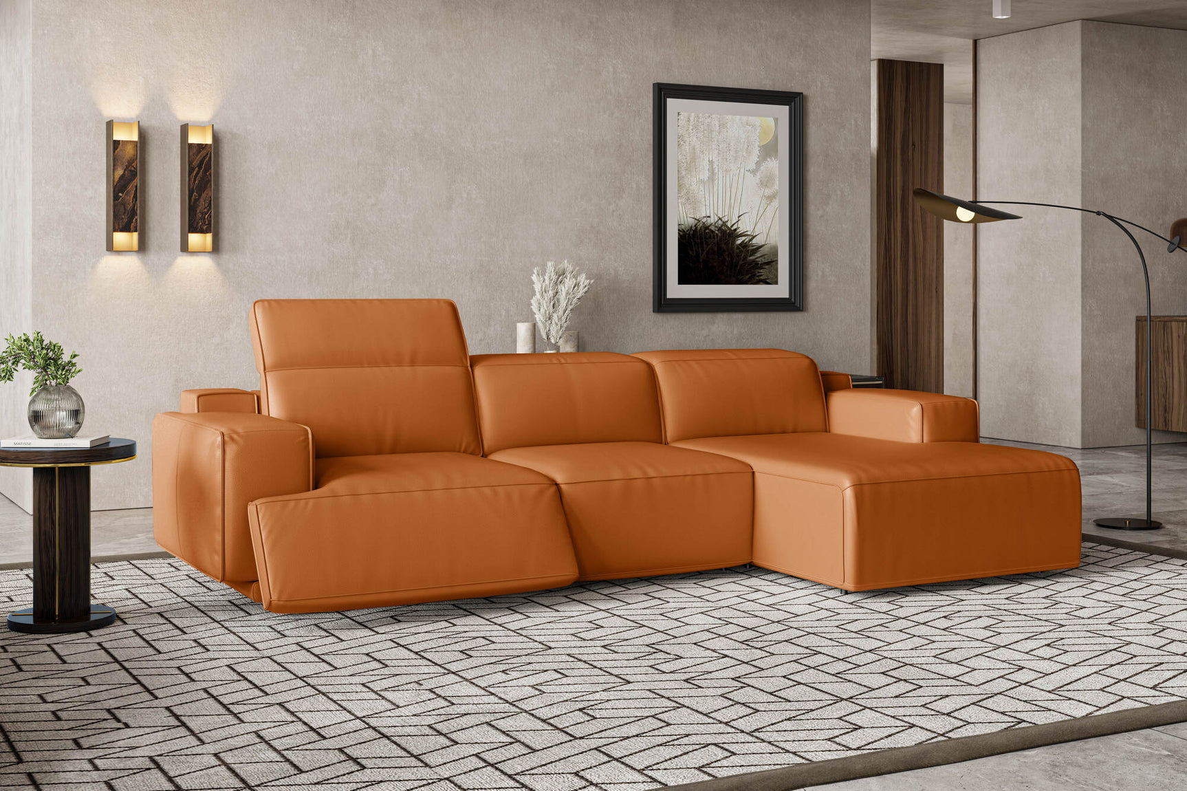 Valentina Leather Recliner Sectional Lounge