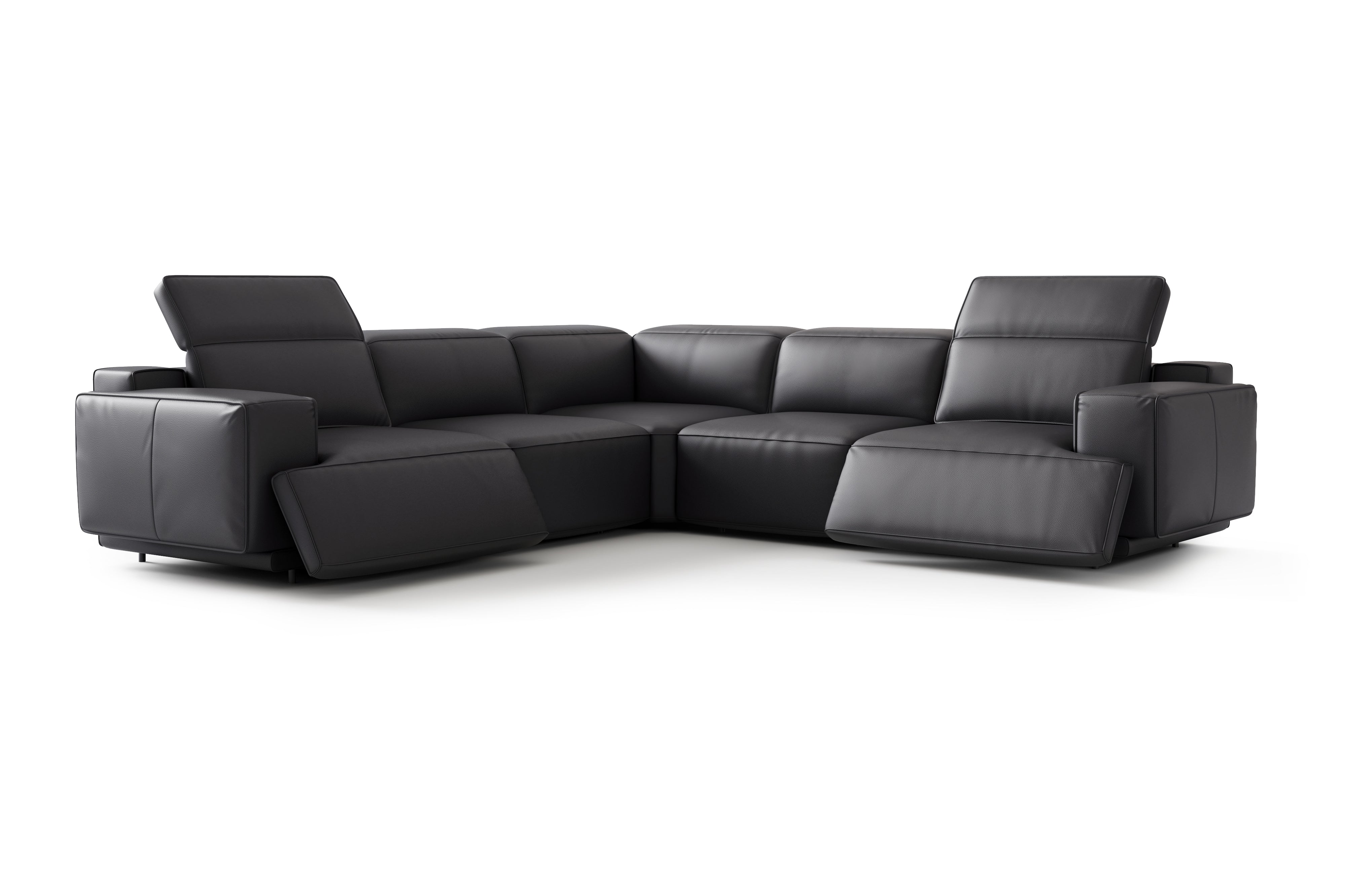 Valentina Leather Corner Recliner Sectional