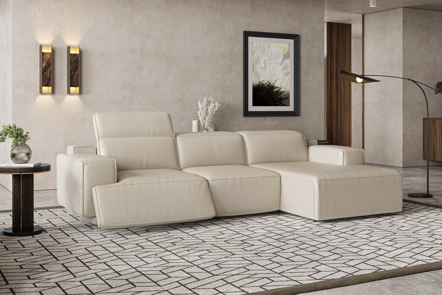 Valentina Leather Recliner Sectional Lounge