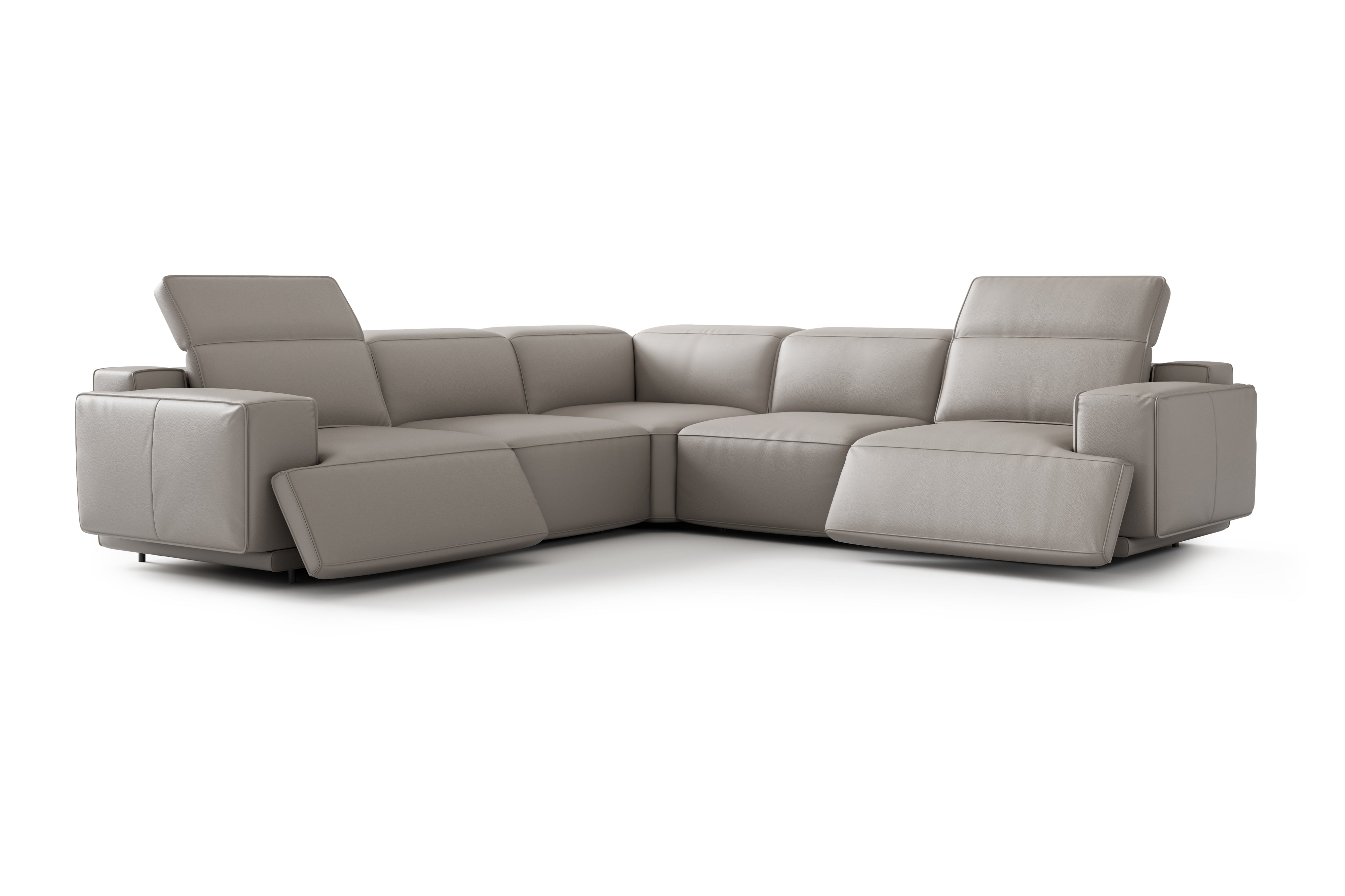 Valentina Leather Corner Recliner Sectional
