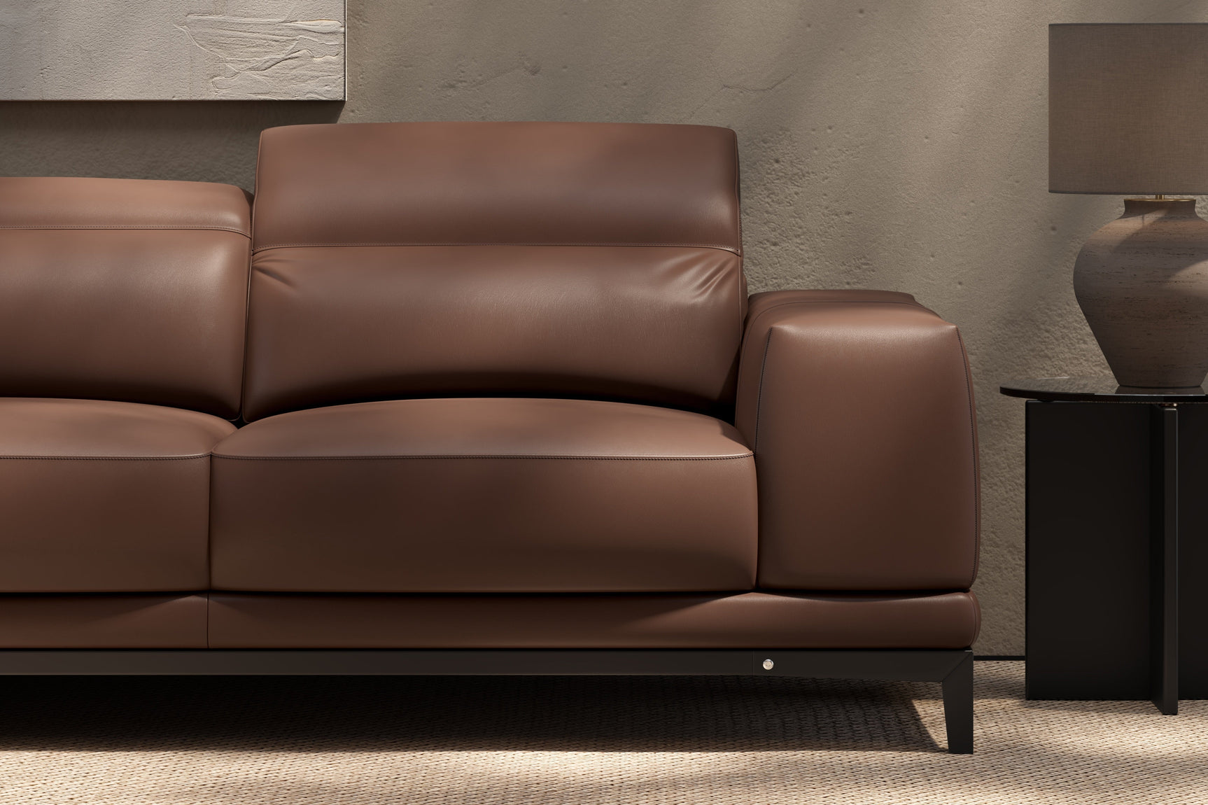 Valletta Leather Corner Sectional Lounge