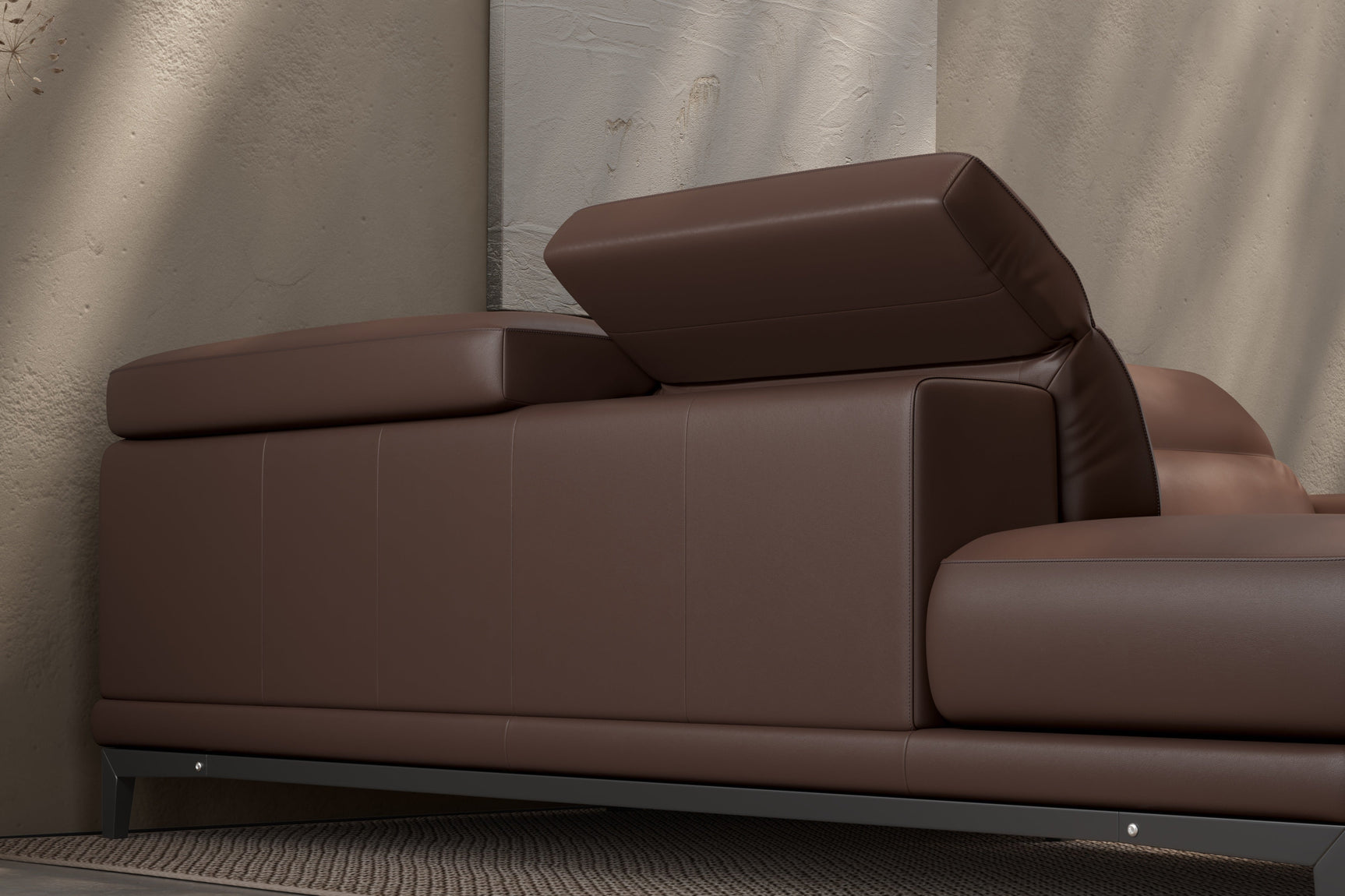 Valletta Leather Corner Sectional Lounge