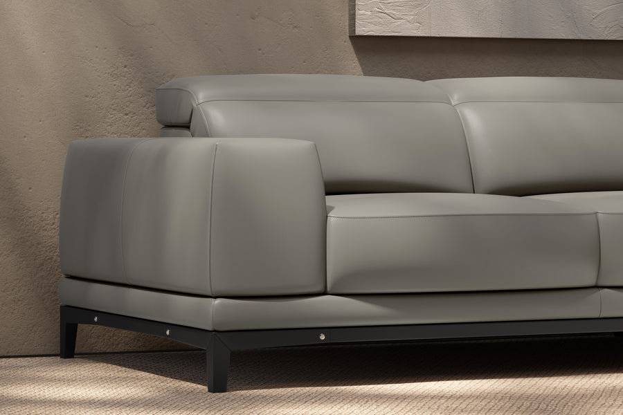 Valletta Leather Corner Sectional Lounge