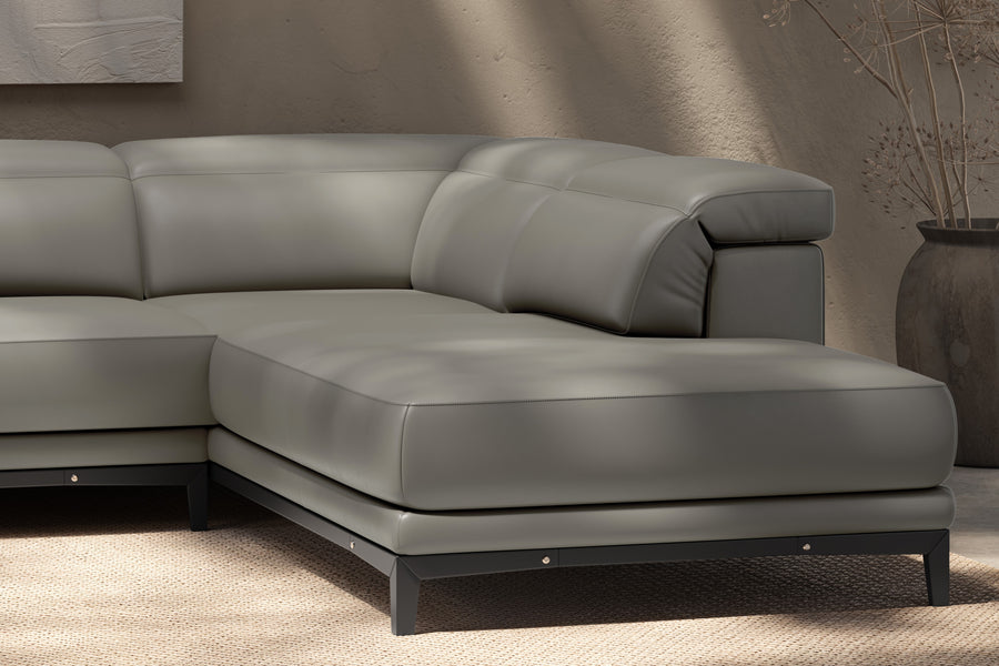 Valletta Leather Corner Sectional Lounge