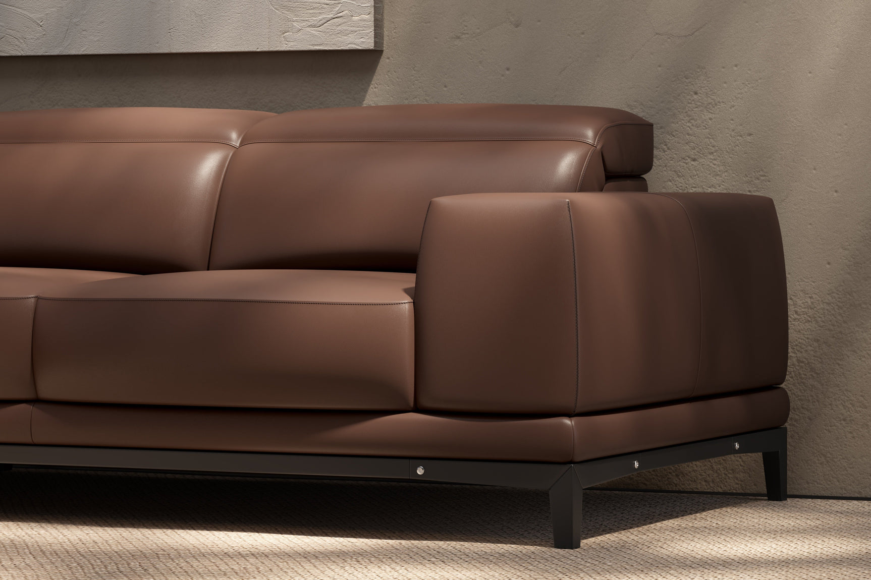 Valletta Leather Corner Sectional Lounge