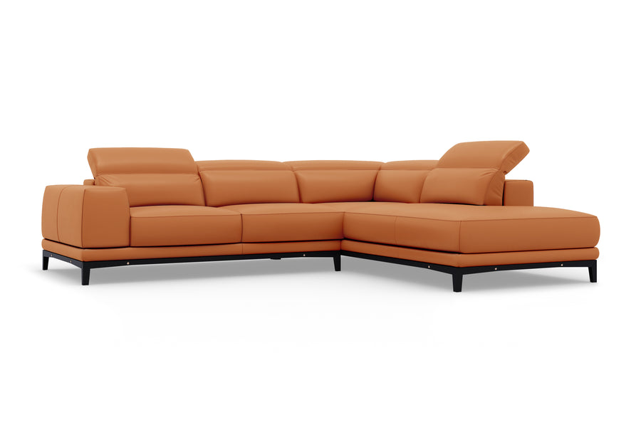 Valletta Leather Corner Sectional Lounge