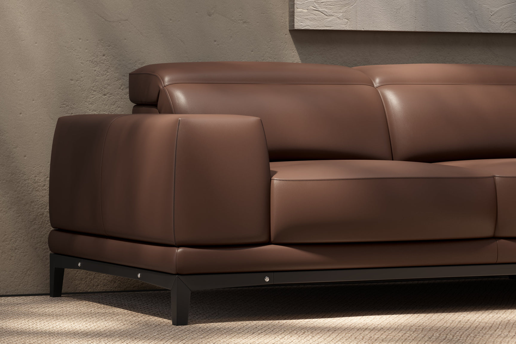 Valletta Leather Corner Sectional Lounge