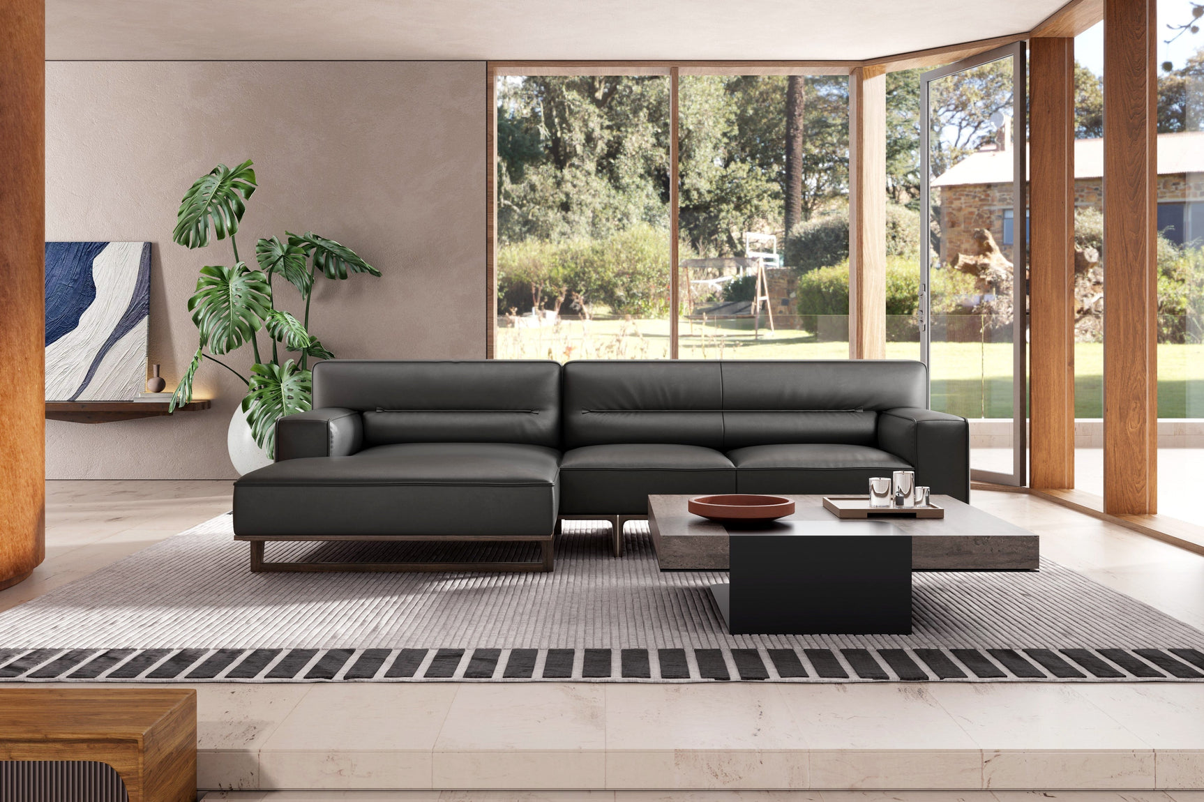 Varna Leather Sectional Lounge