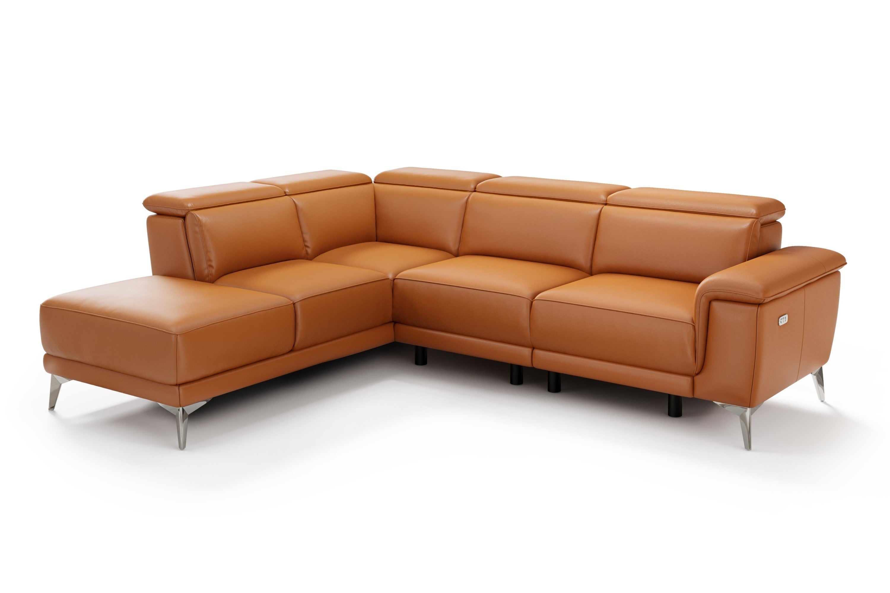 Pista Leather Reclining Sectional Lounge