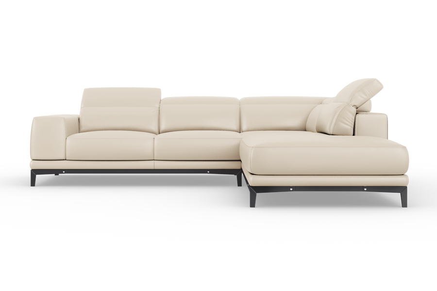 Valletta Leather Corner Sectional Lounge