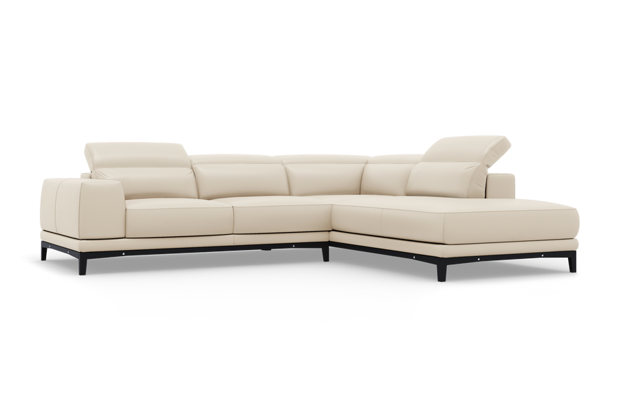 Valletta Leather Corner Sectional Lounge