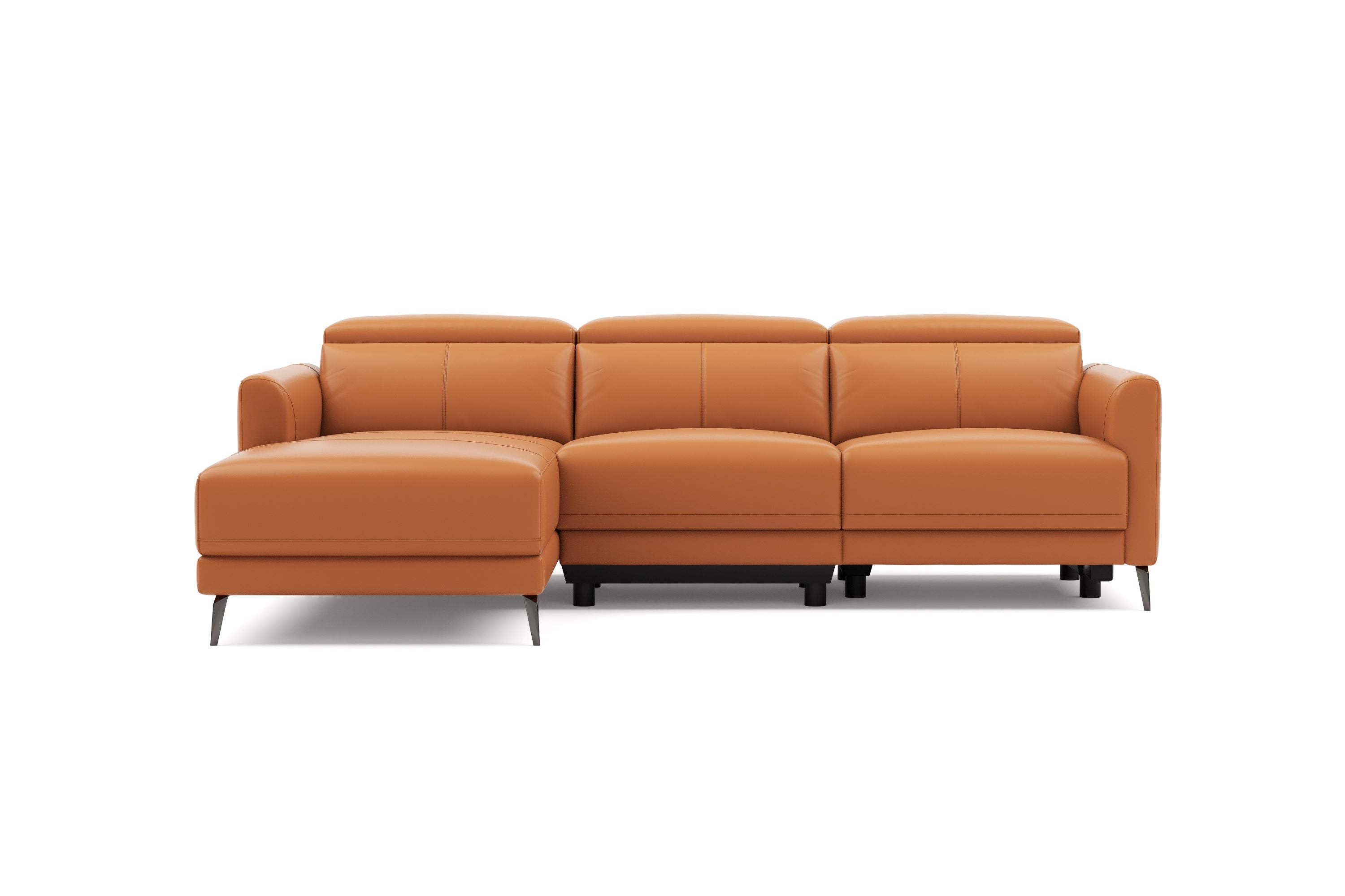 Andria Leather Reclining Sectional Lounge