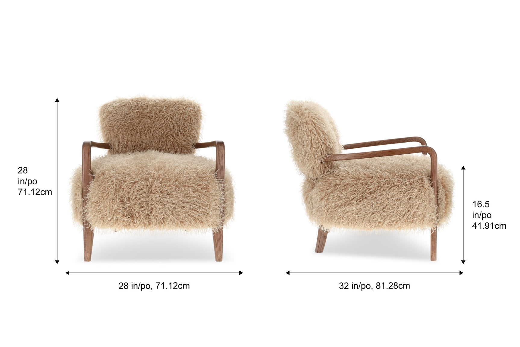 Willow Faux Sheepskin Accent Chair