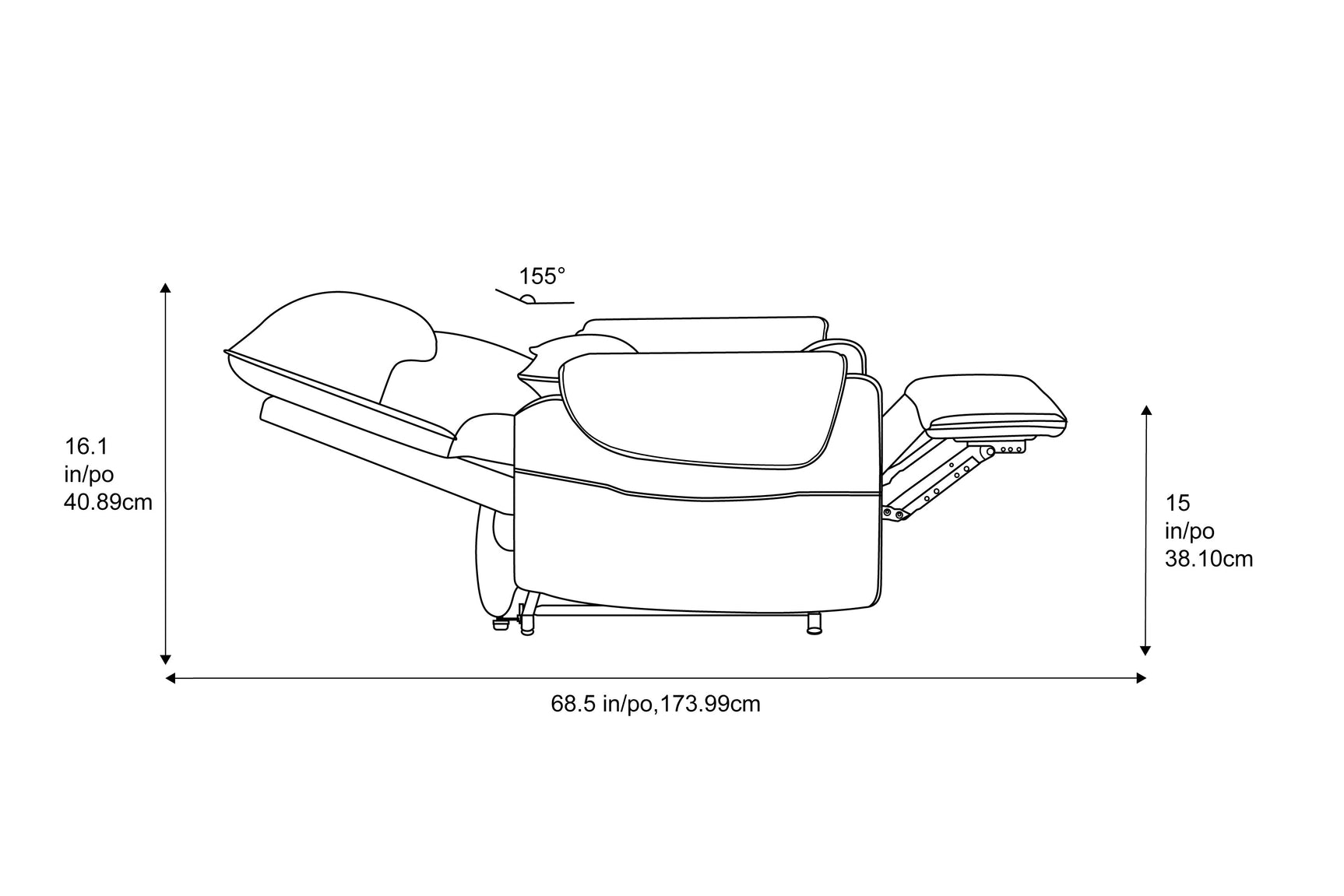Xander Fabric Power Lift Recliner Chair