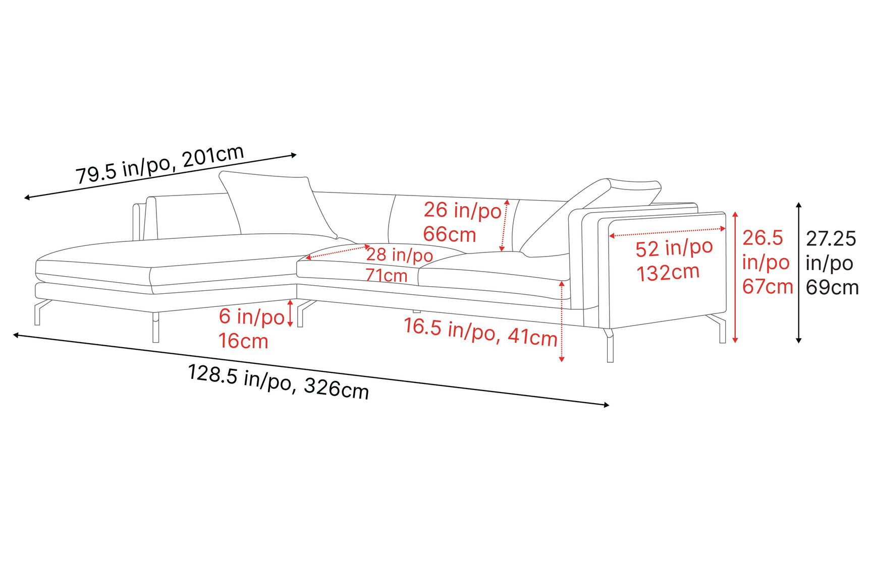 Zadar Leather Sectional Lounge