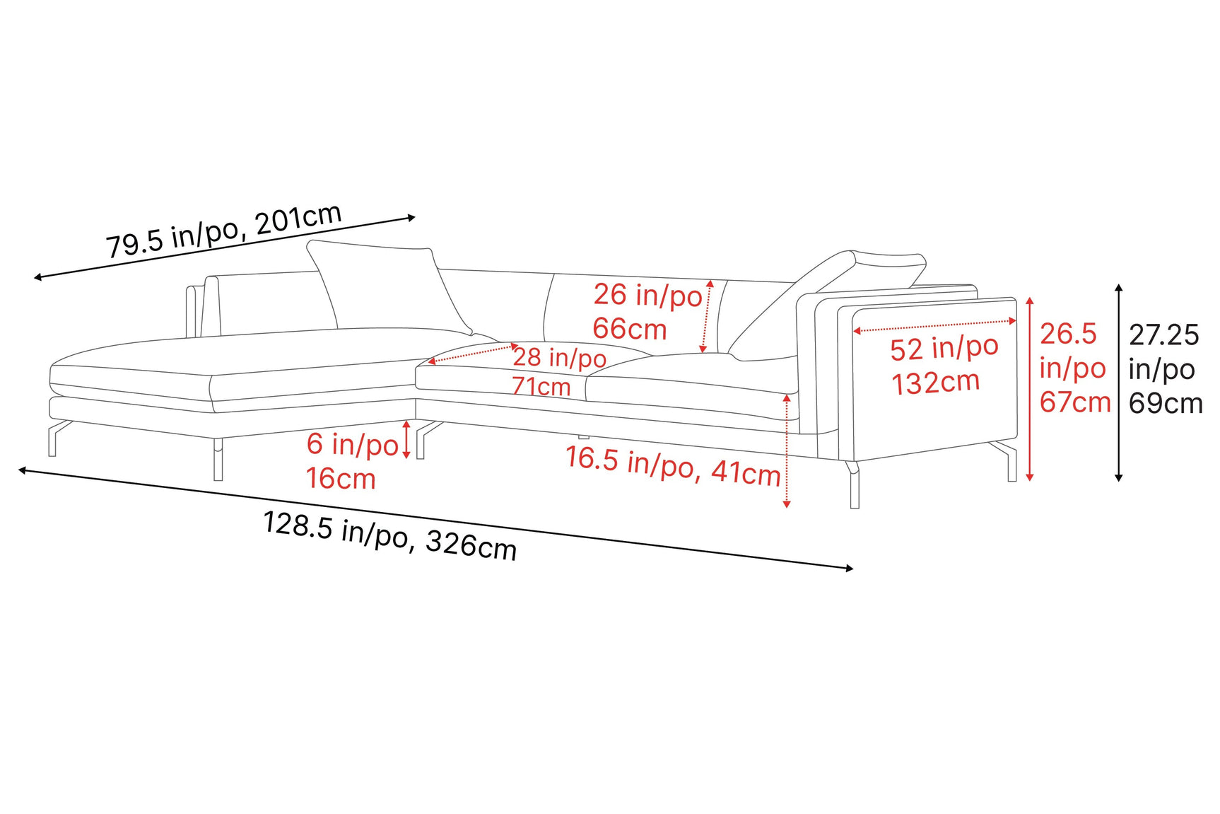 Zadar Leather Sectional Lounge