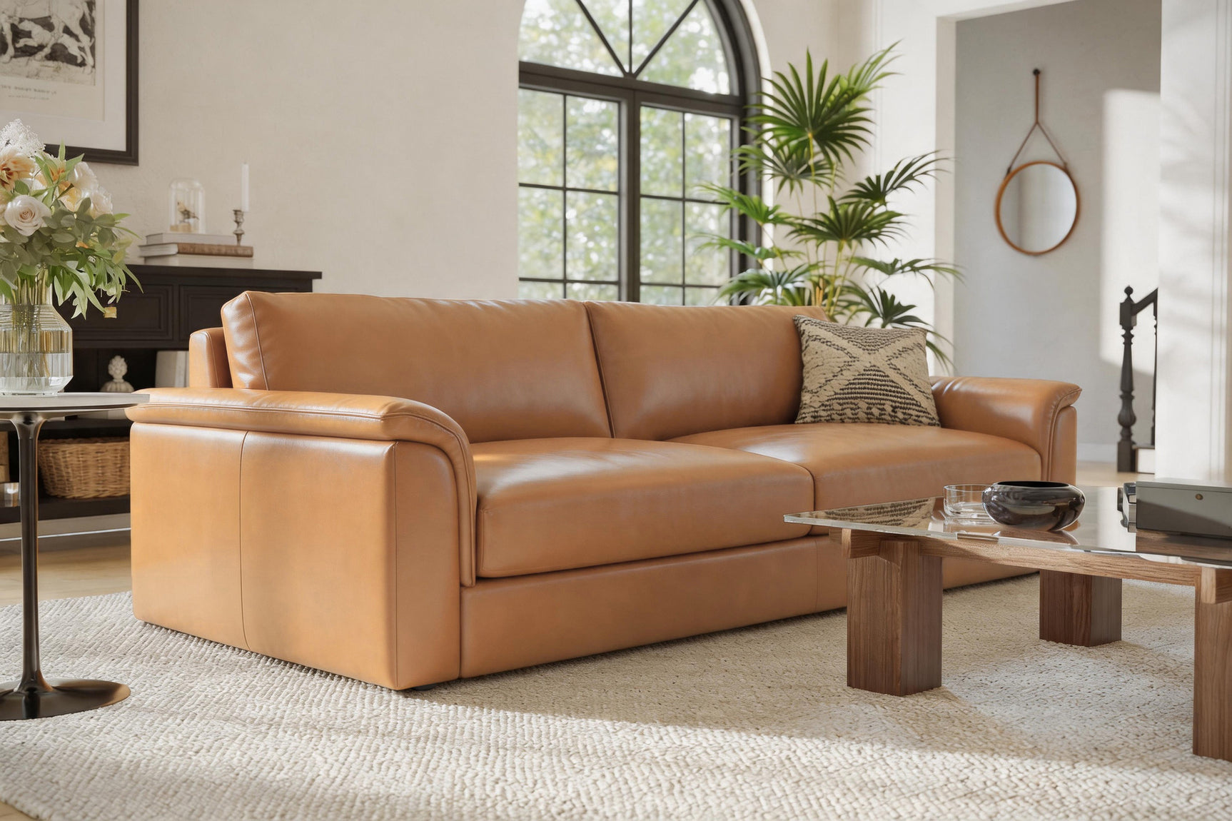 Zaira Leather Lounge