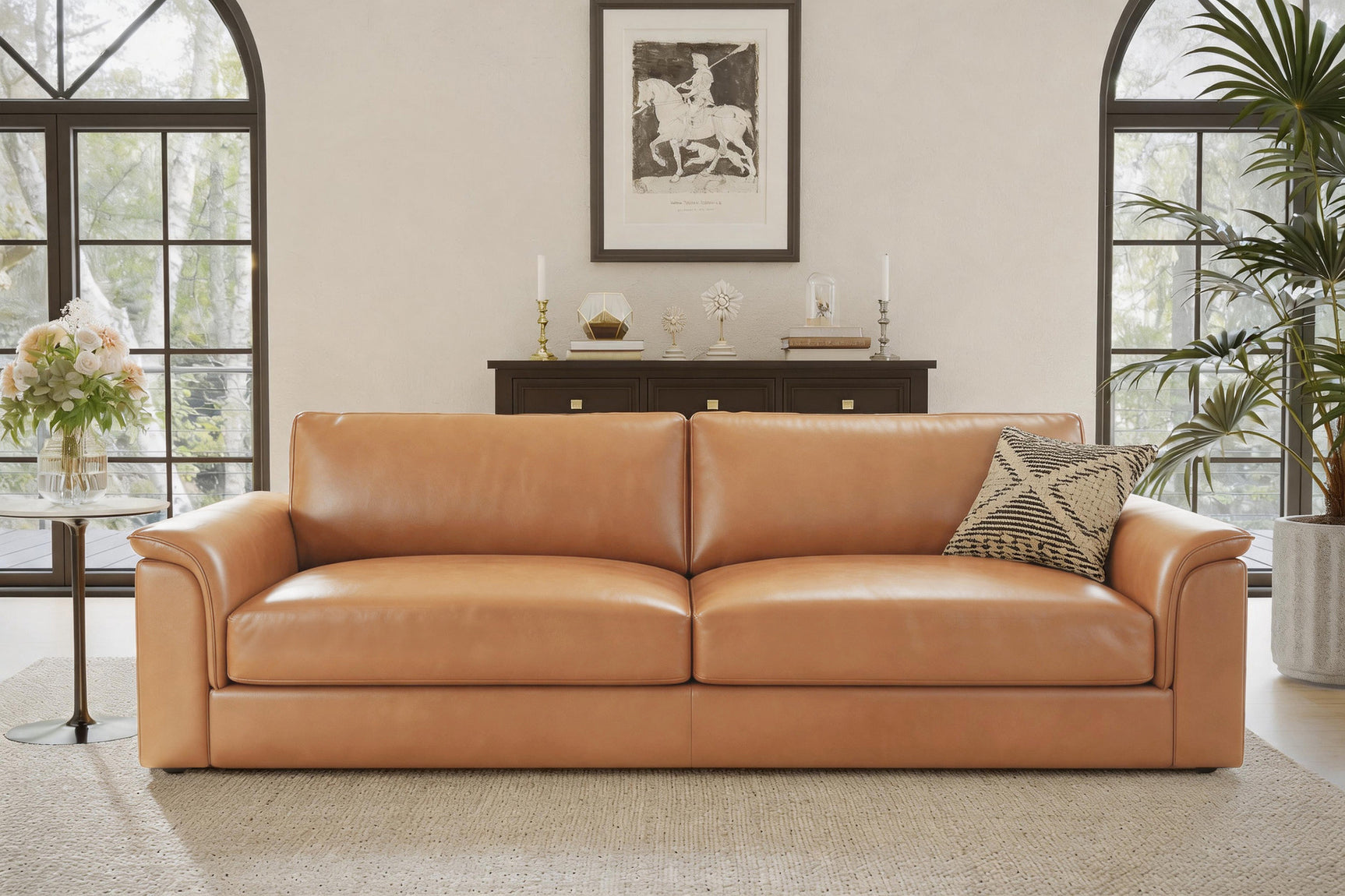 Zaira Leather Lounge